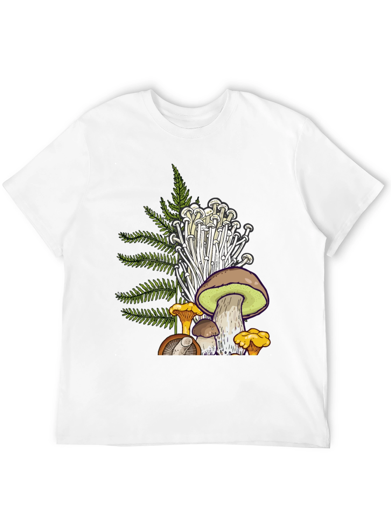 Black Mushroom Graphic T-Shirt - Nature Inspired Tee view 12