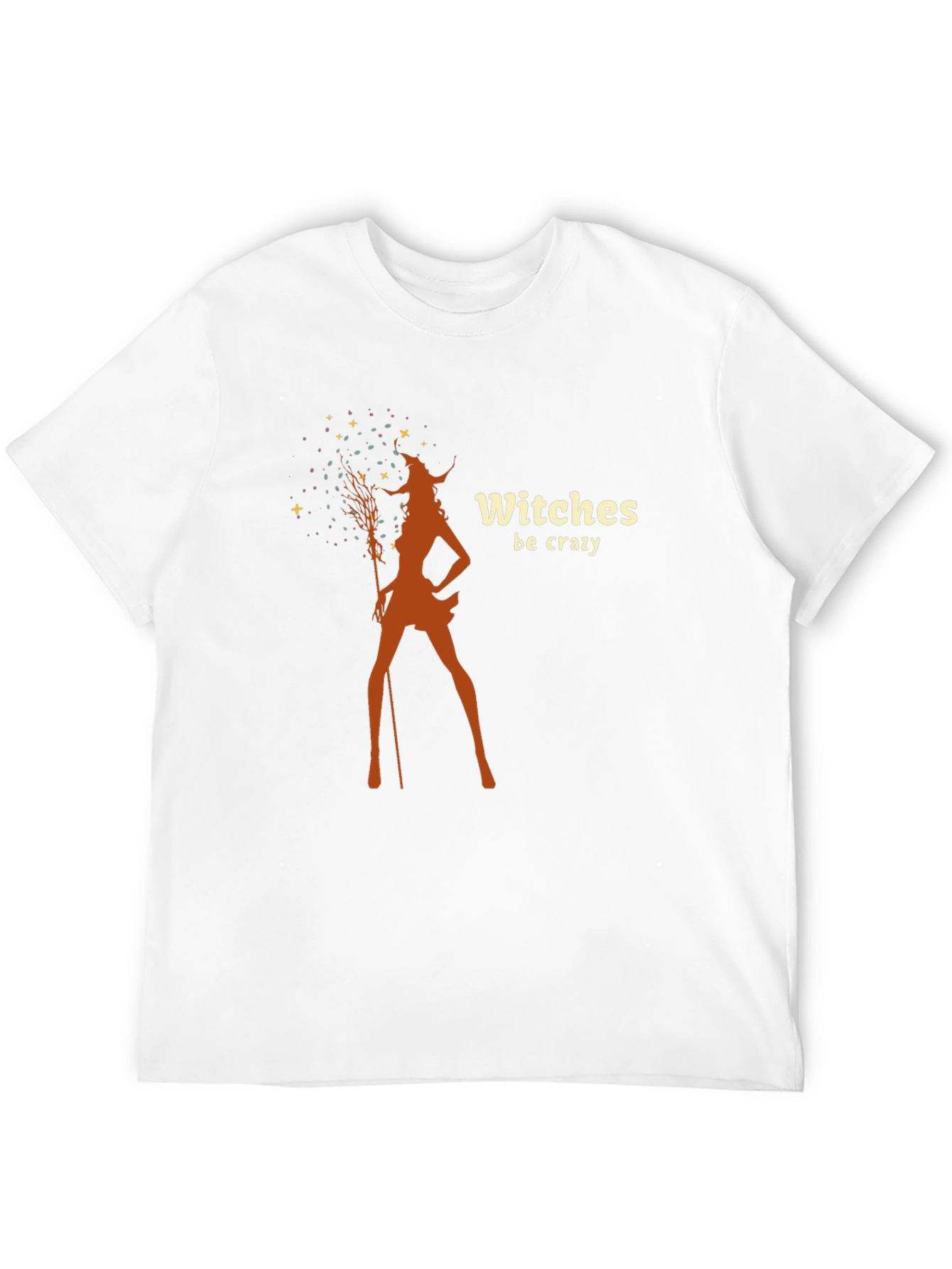 Black Witches Be Crazy Graphic Tee - Black Cotton T-Shirt view 12