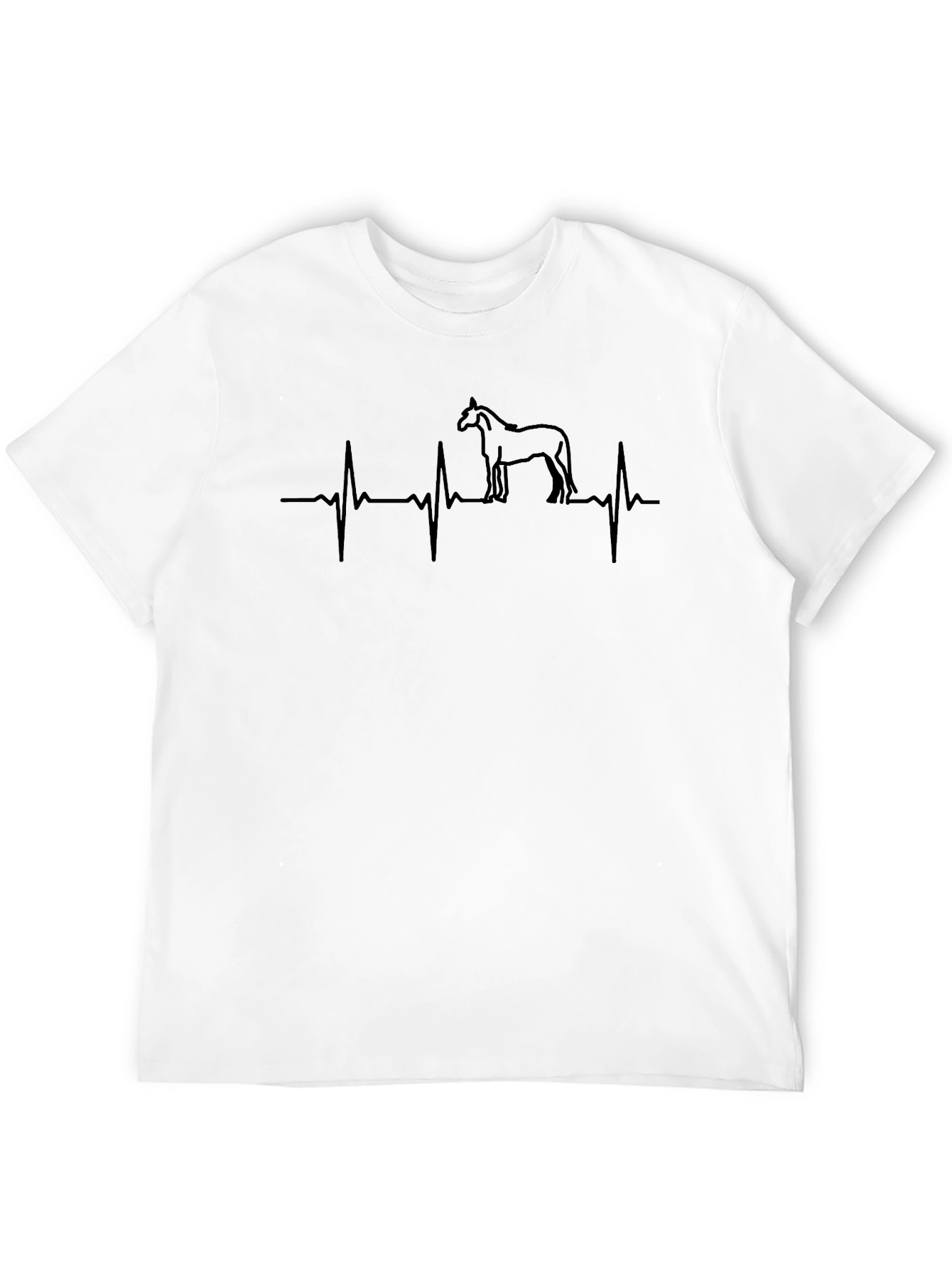 Horse Heartbeat T-Shirt - Equestrian Lover Tee - 12