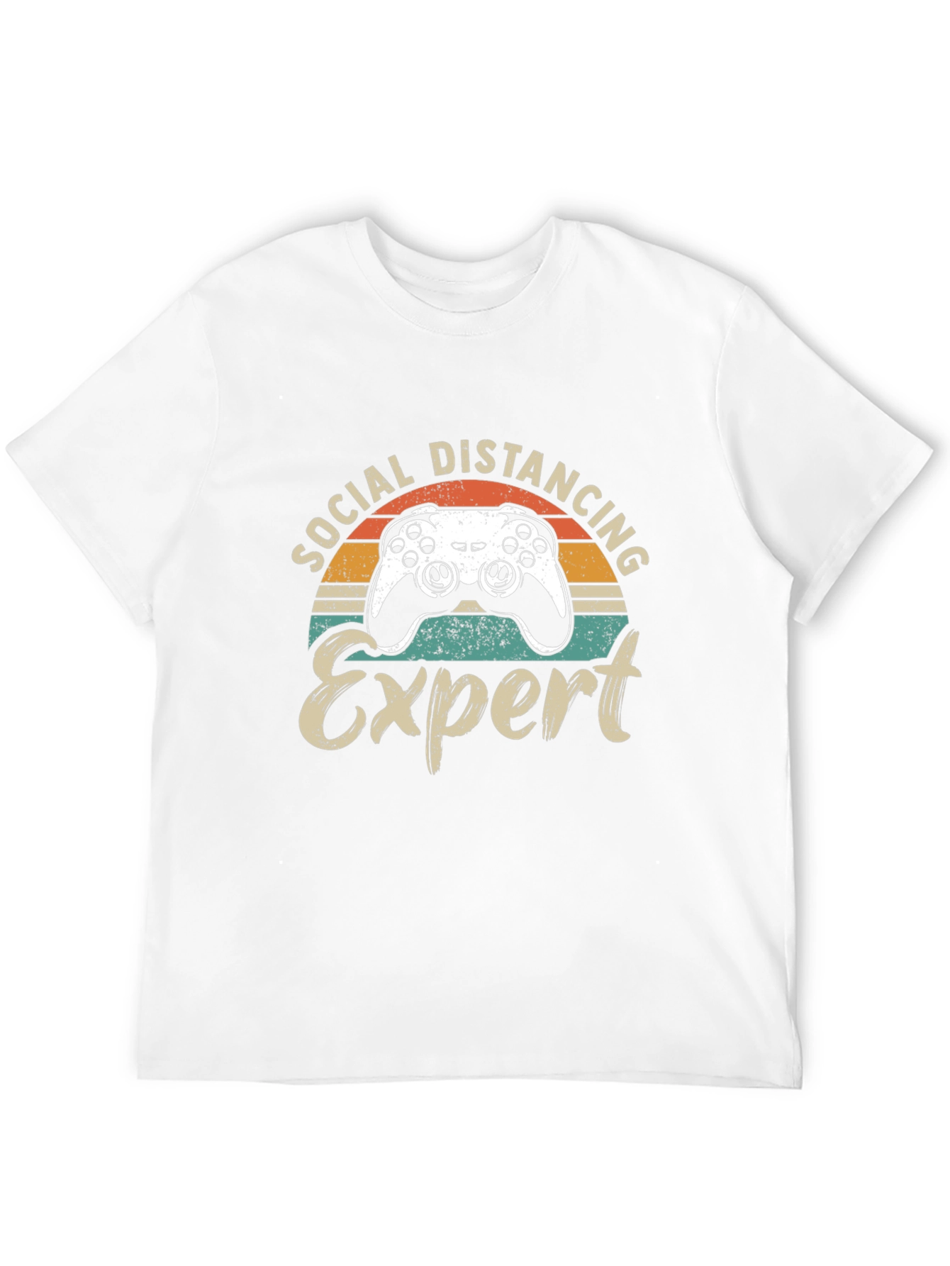 Black Social Distancing Expert Gamer T-Shirt view 12