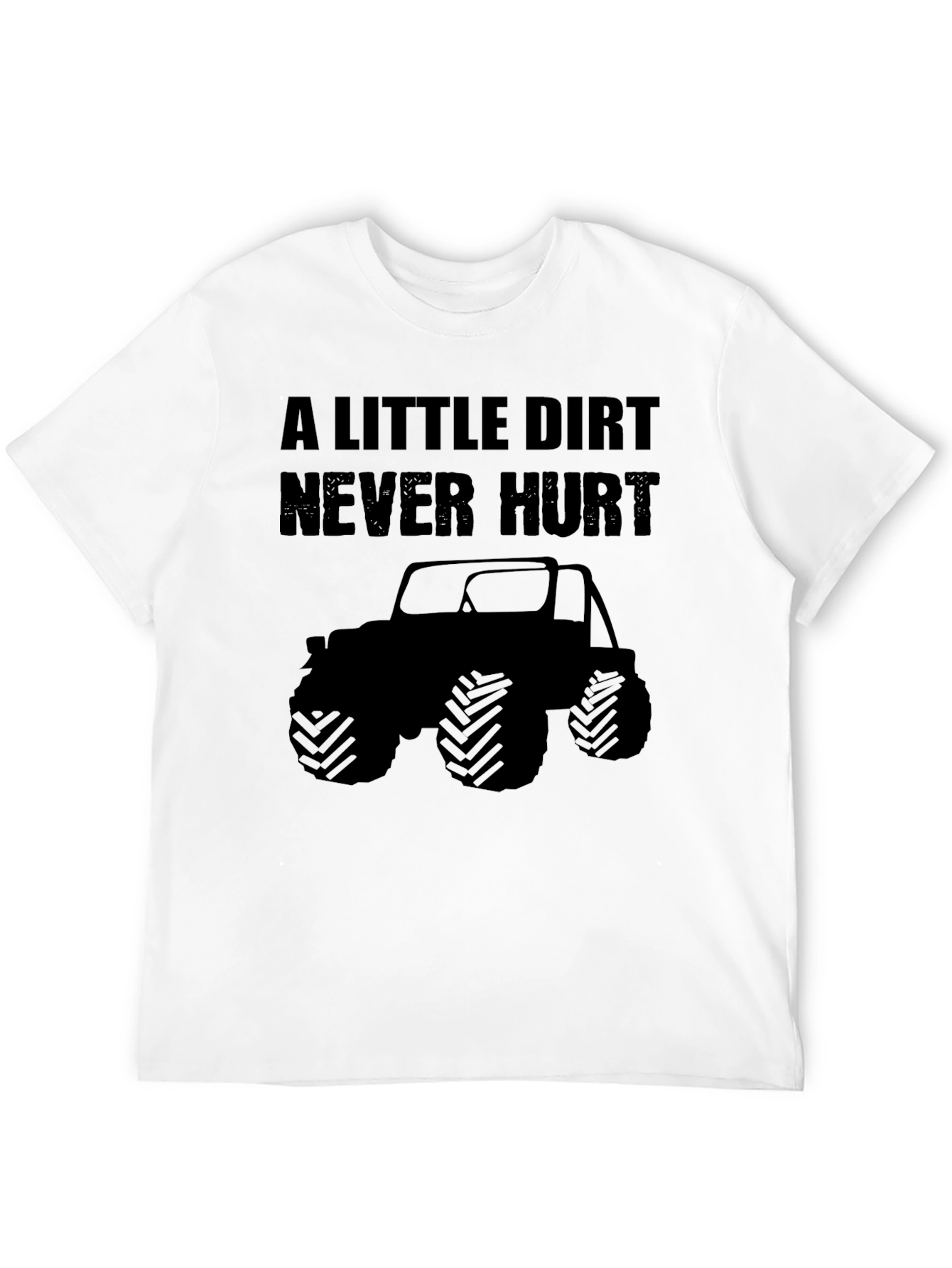 Black A Little Dirt Never Hurt T-Shirt - Off-Road Jeep Tee view 12