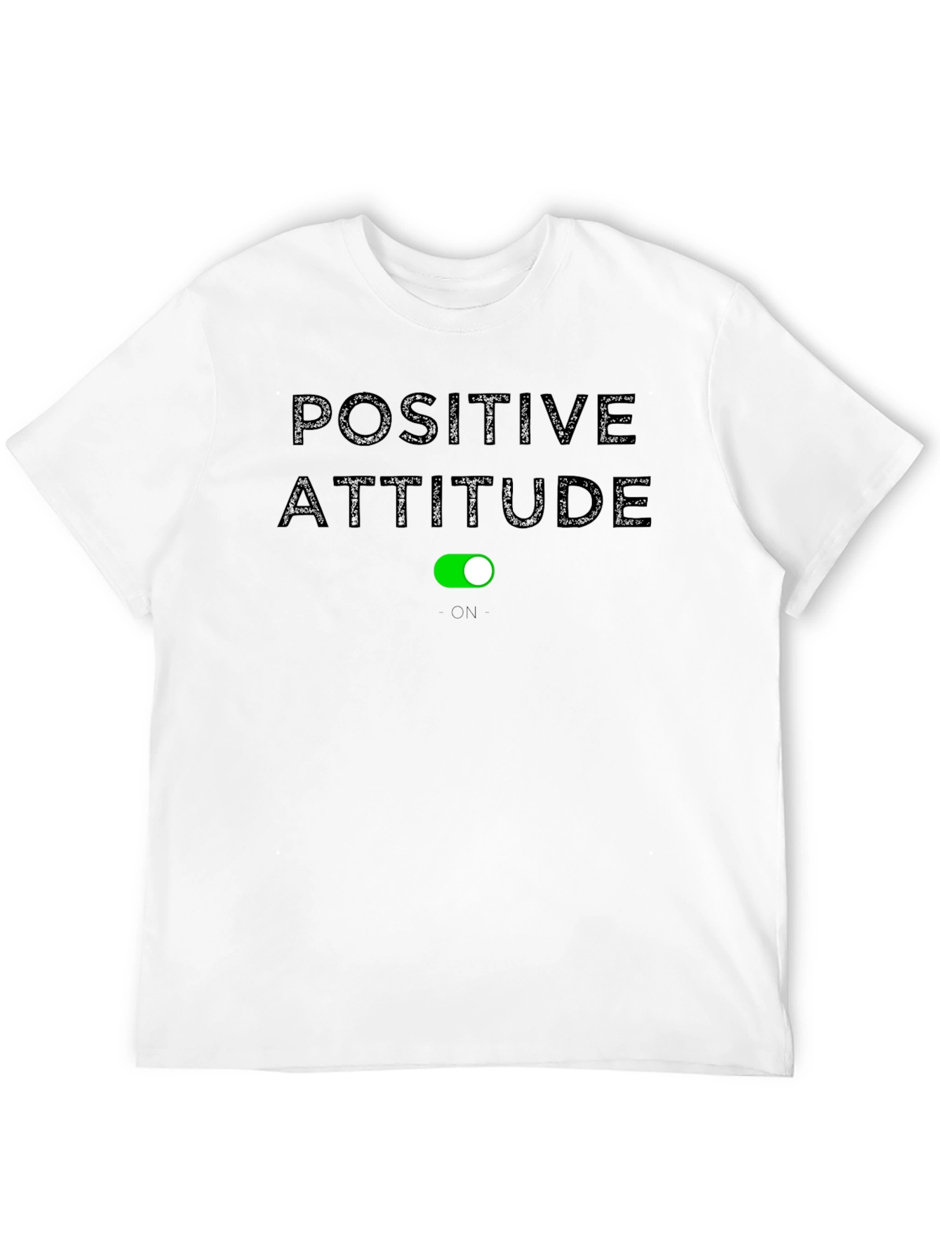 Black Positive Attitude On Graphic T-Shirt view 12
