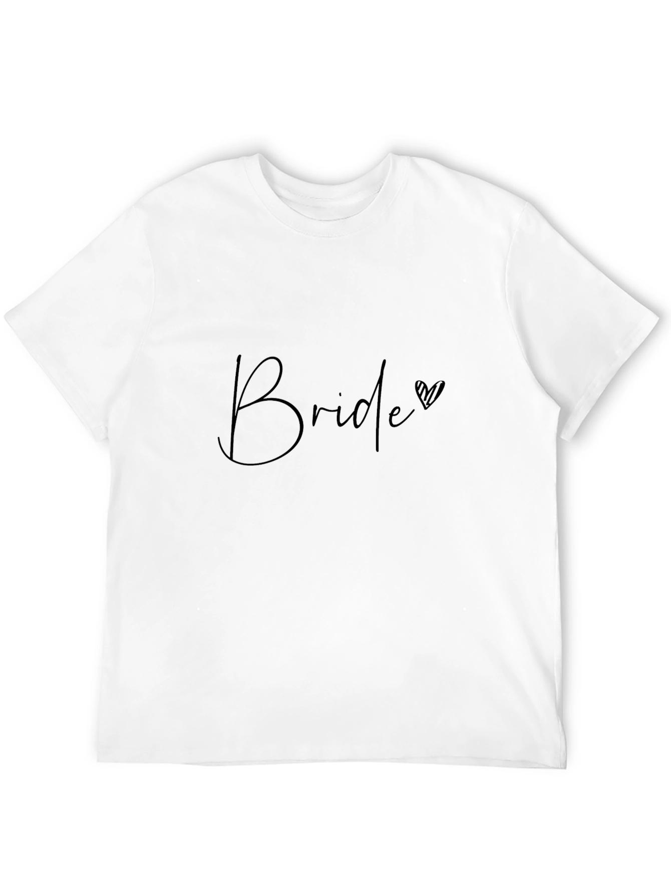 Black Bride Heart Graphic Tee - Bridal Party view 12