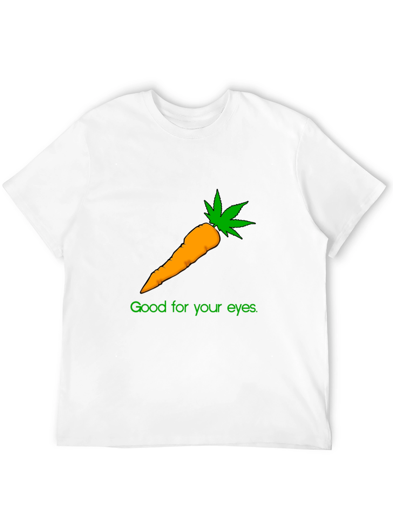 Black Funny Carrot Weed T-Shirt - Good for Your Eyes! view 12