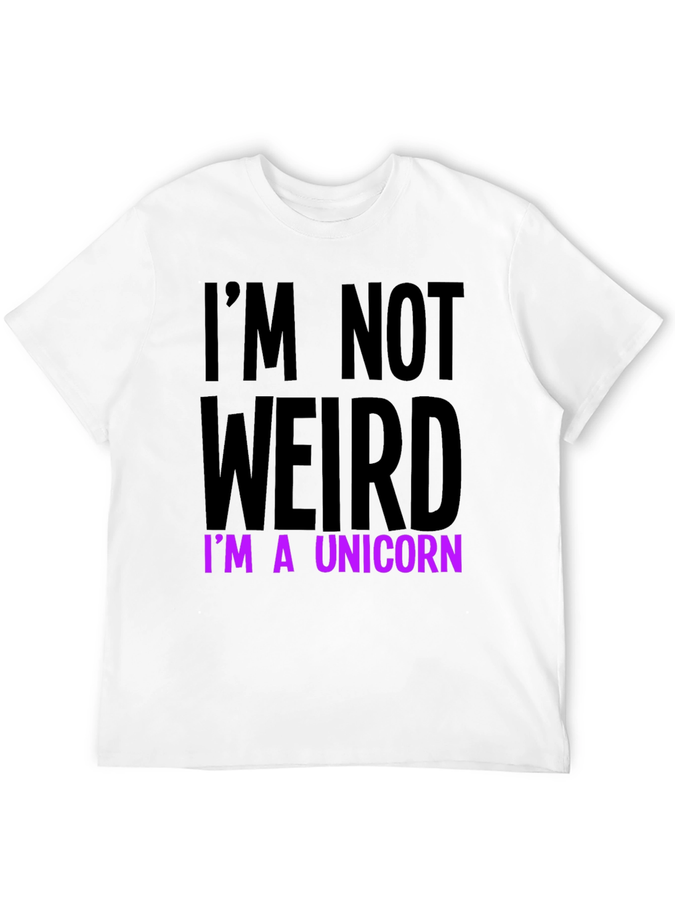 Black I'm Not Weird I'm A Unicorn Funny T-Shirt view 12