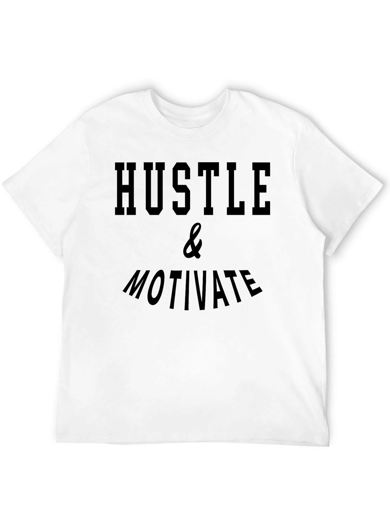 Black Hustle & Motivate Black Graphic Tee view 12