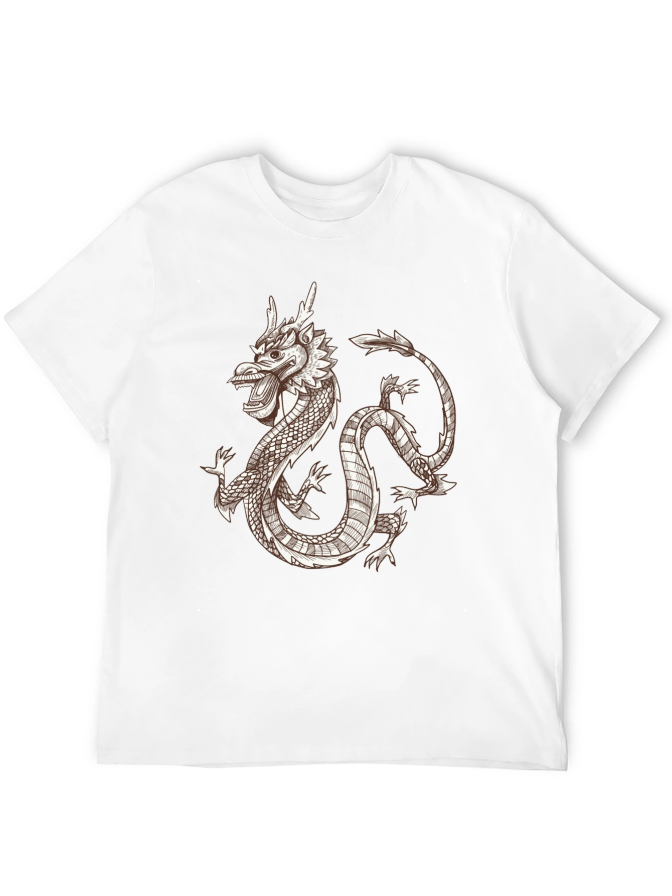 Black Dragon Graphic Tee - Black Crew Neck Short Sleeve Shirt view 12