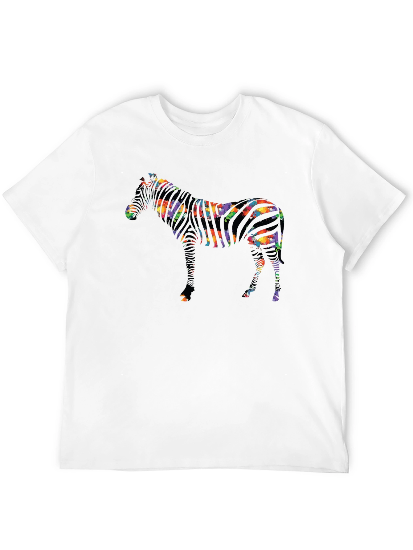 Black Stylish Zebra Graphic Black T-Shirt view 12