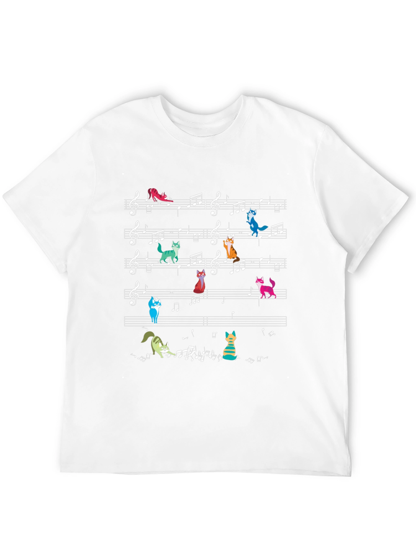 Black Musical Cats T-Shirt - Black view 12