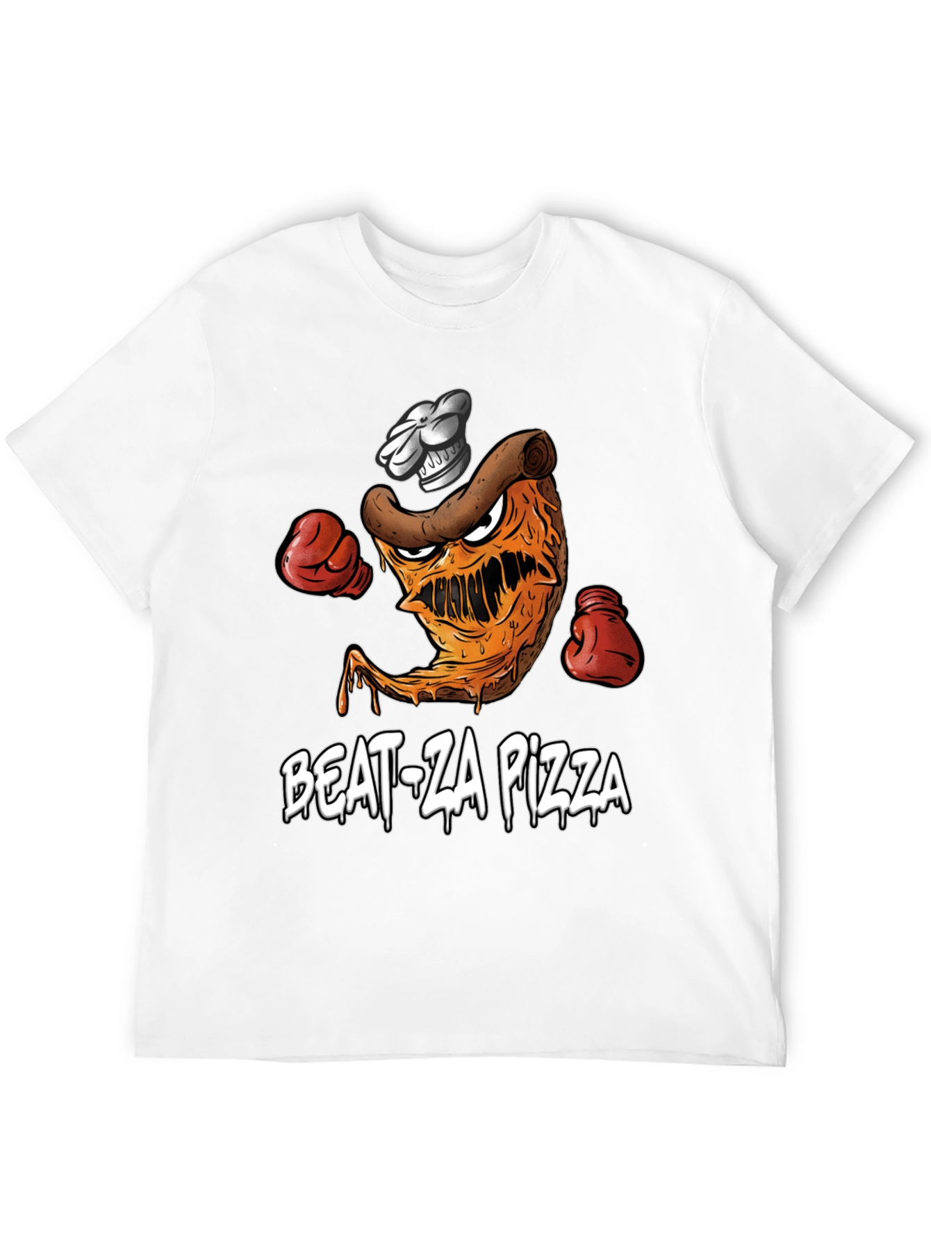 Black Beat-Za Pizza Graphic T-Shirt view 12