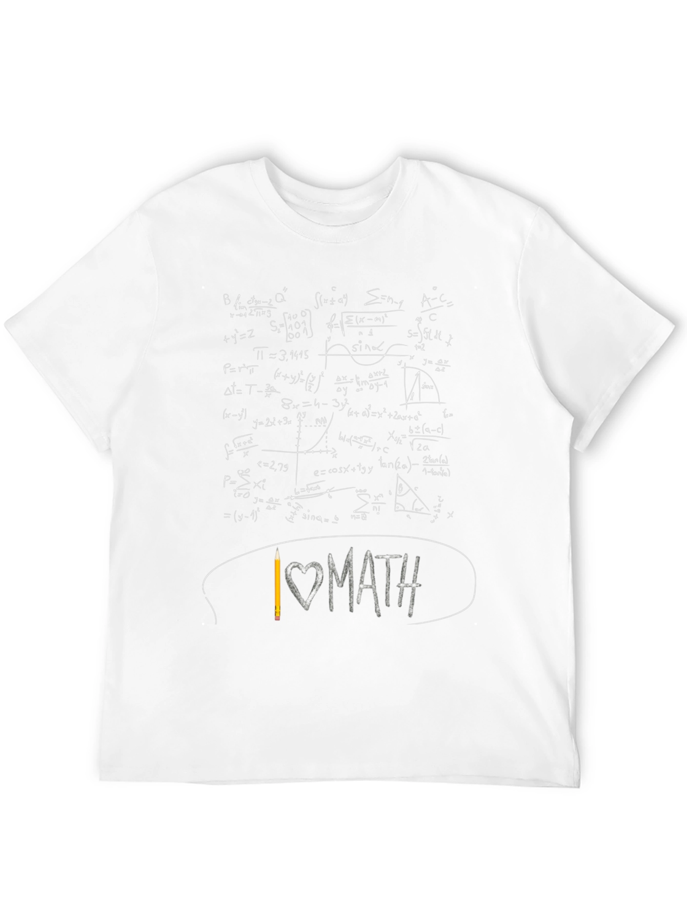 Black I Love Math Equations Graphic Tee - Unisex view 12