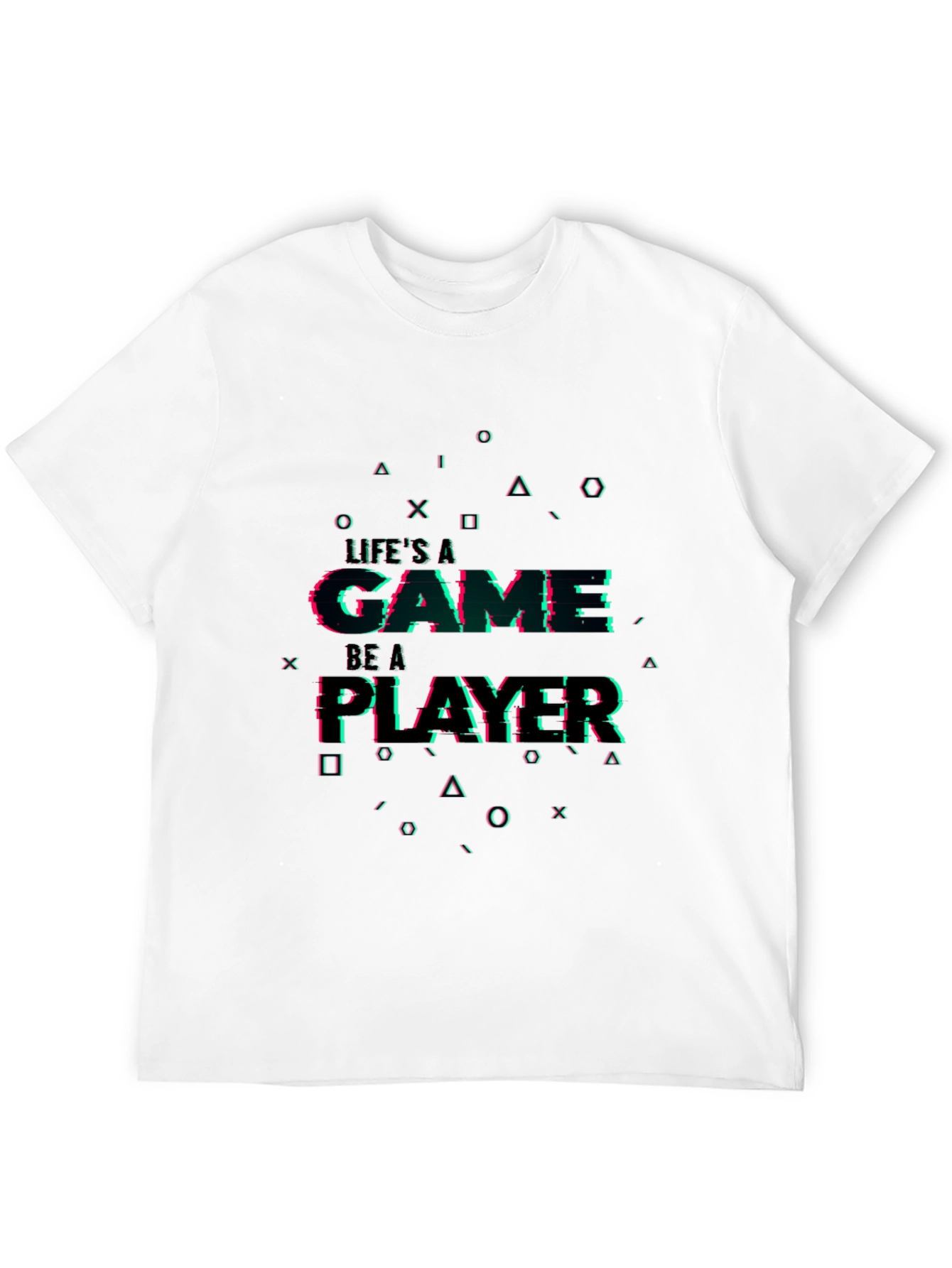 Black Life's a Game Player T-Shirt view 12