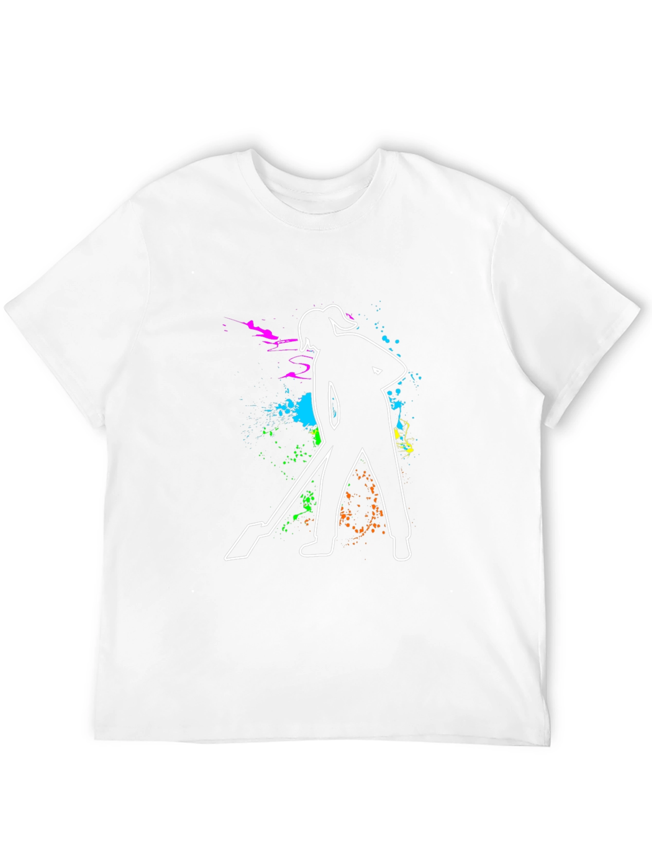 Black Janitor Woman T-Shirt - Colorful Design view 12