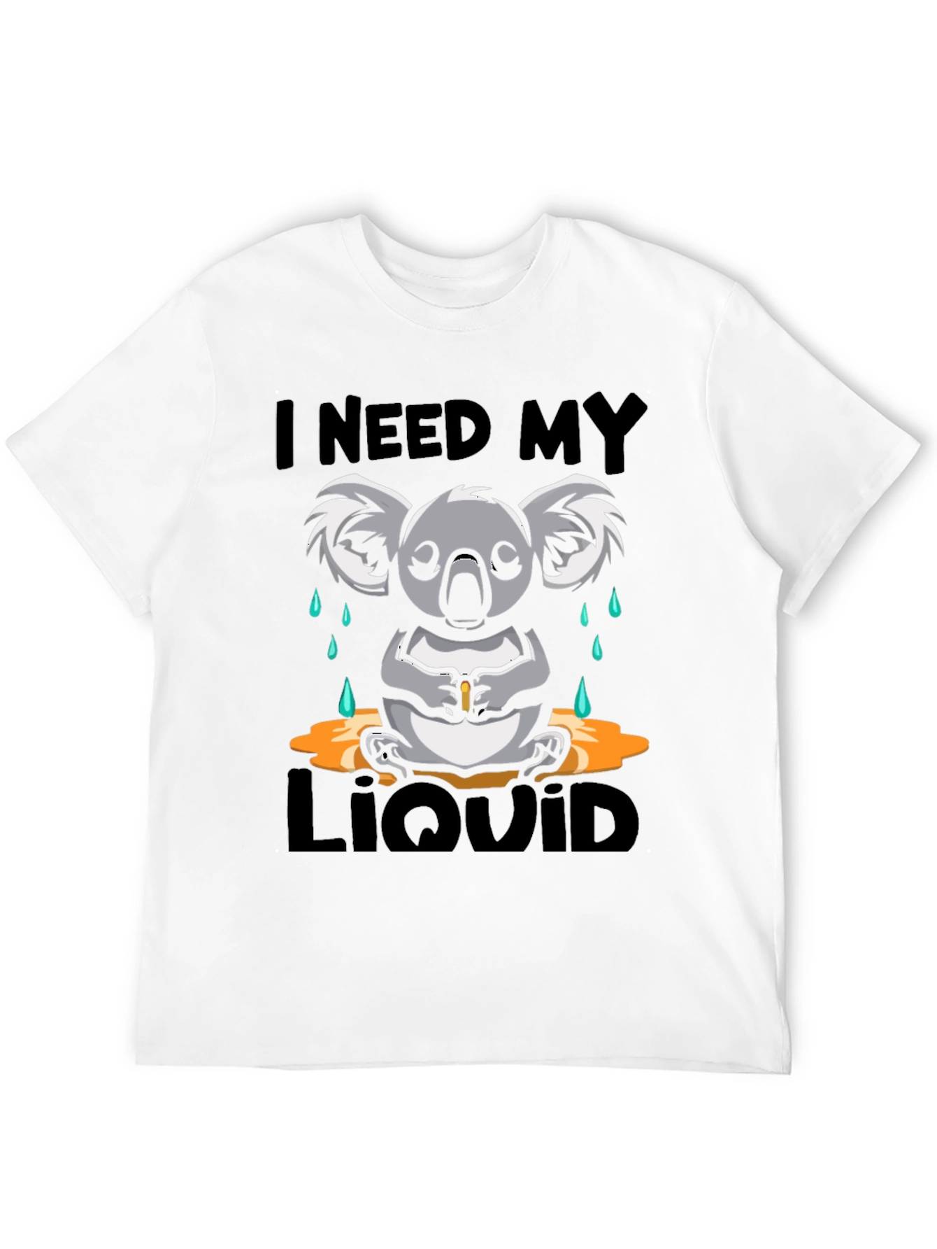 Black I Need My Liquid Koala Graphic Tee view 12