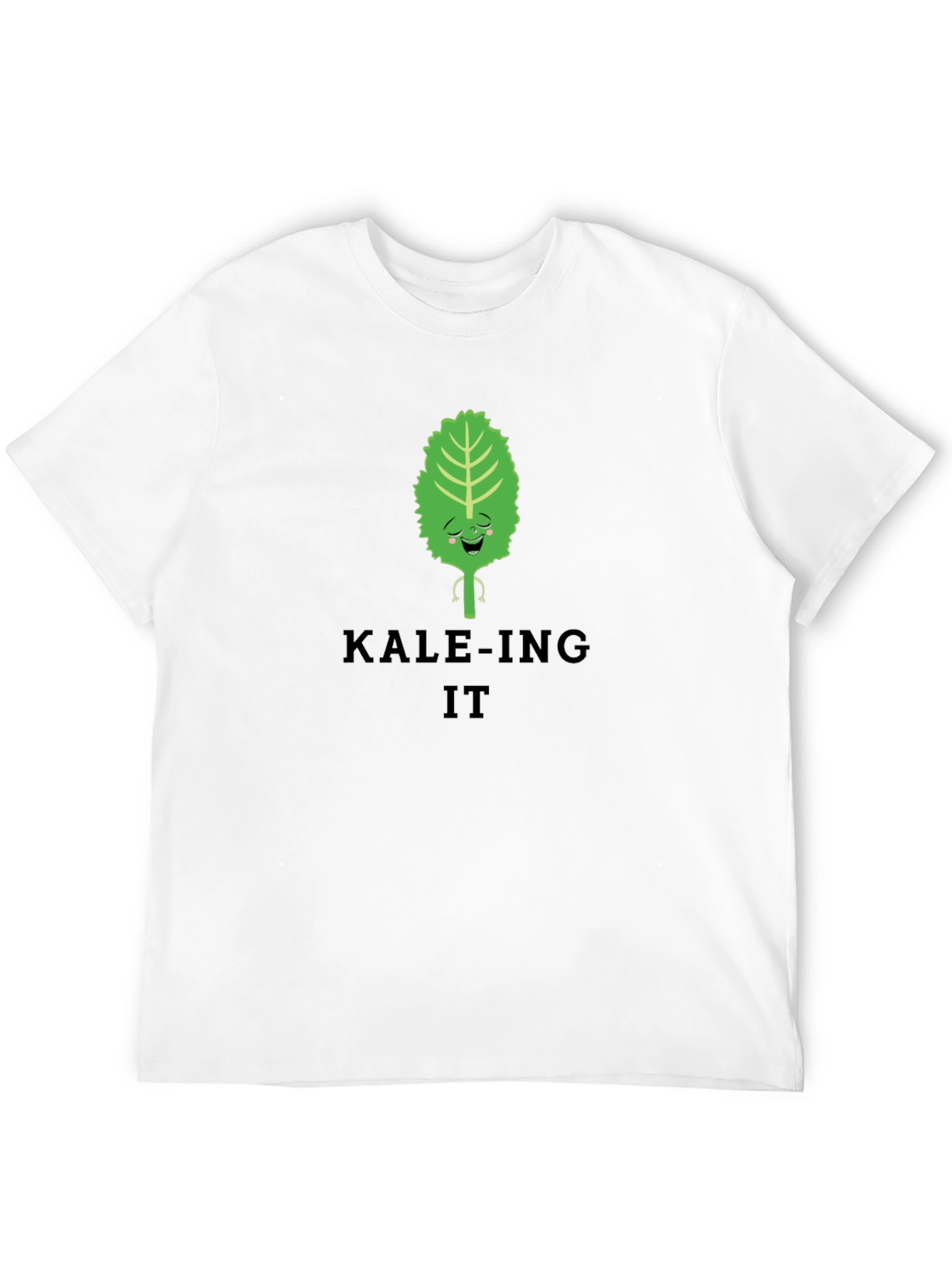Black Kale-ing It T-Shirt - Funny Vegan Shirt view 12
