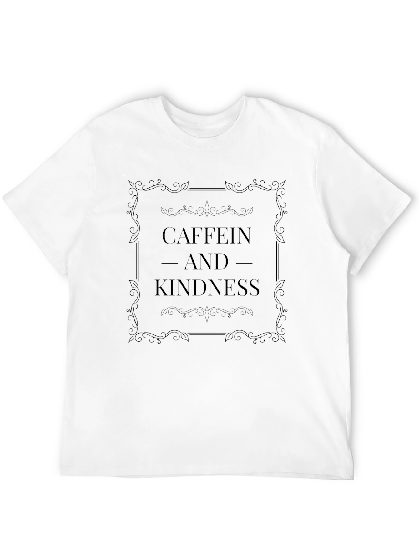 Black Caffein and Kindness T-Shirt - Stylish Comfort view 12