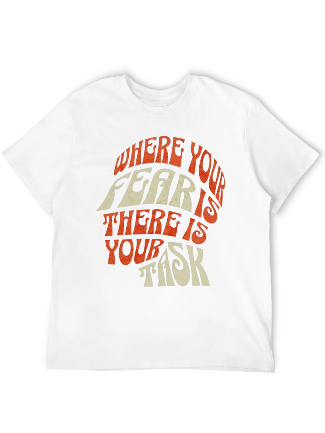 Black Motivational Graphic Tee: Where Your Fear Is view 12