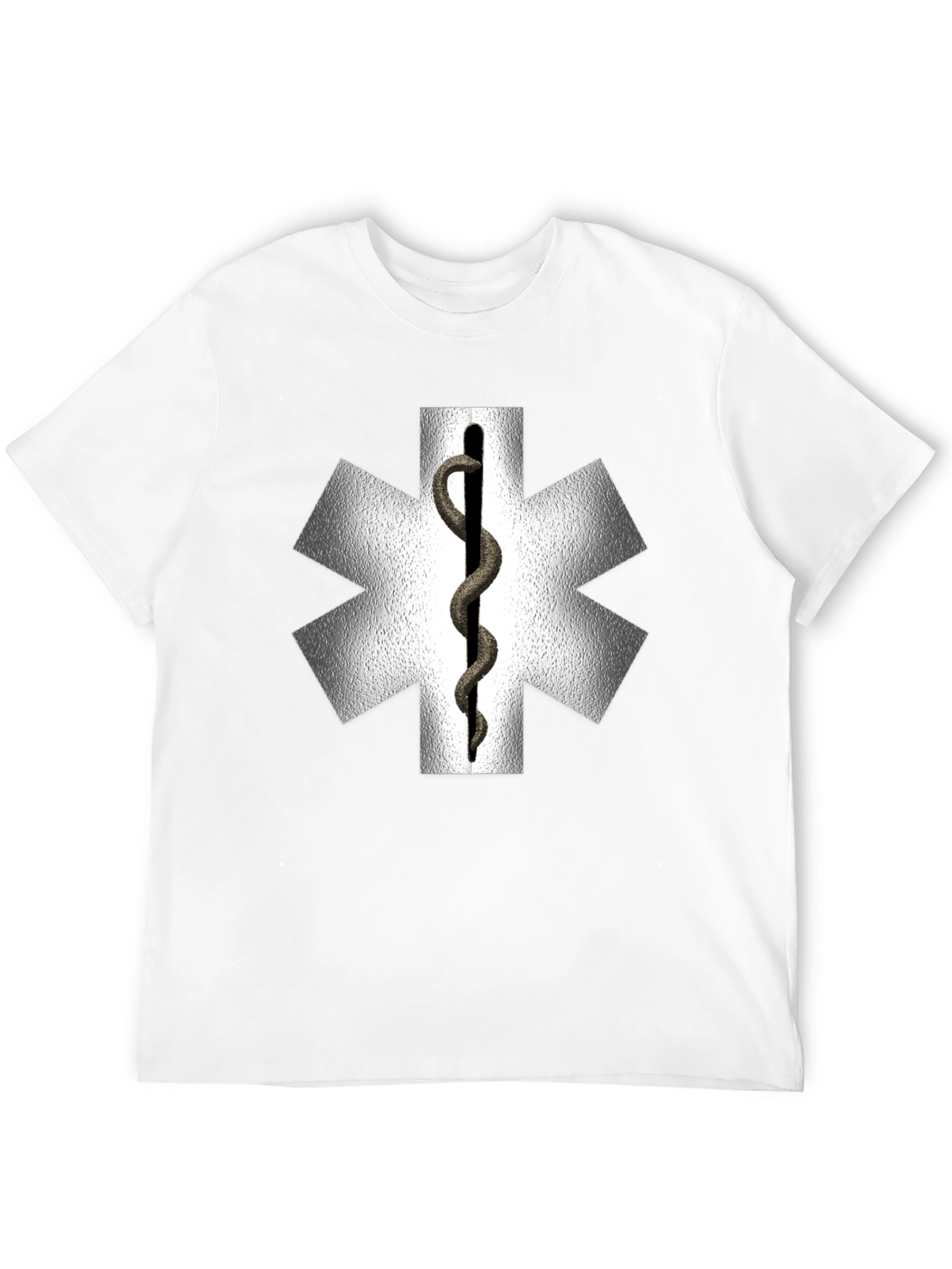 Black Star of Life Medical Symbol Black T-Shirt view 12