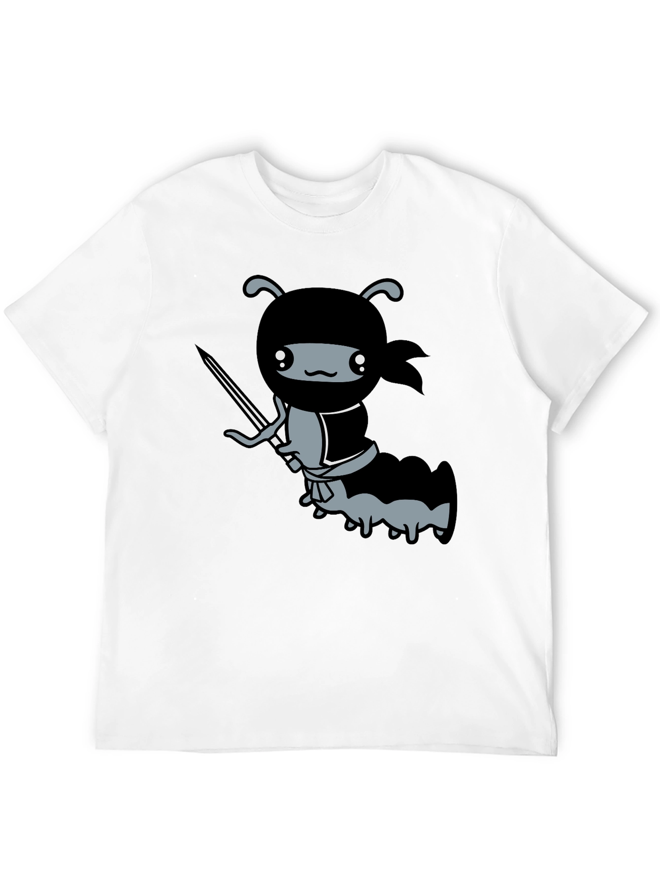 Black Ninja Caterpillar T-Shirt - Soft Cotton Tee view 12