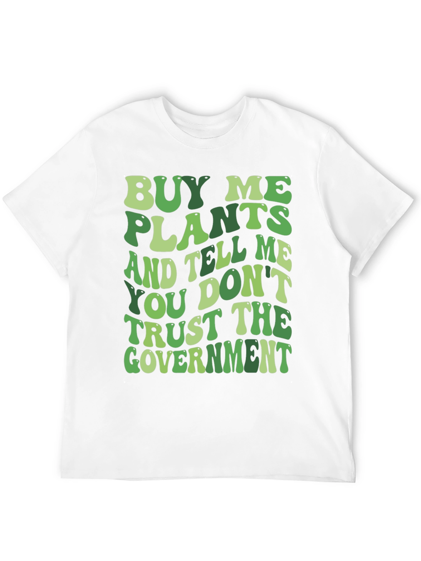 Black Buy Me Plants Funny Graphic Tee view 12