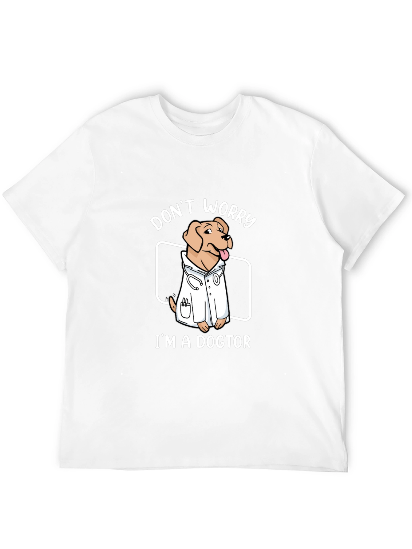 Black Funny Dogtor T-Shirt - Don't Worry, I'm a Dogtor! view 12