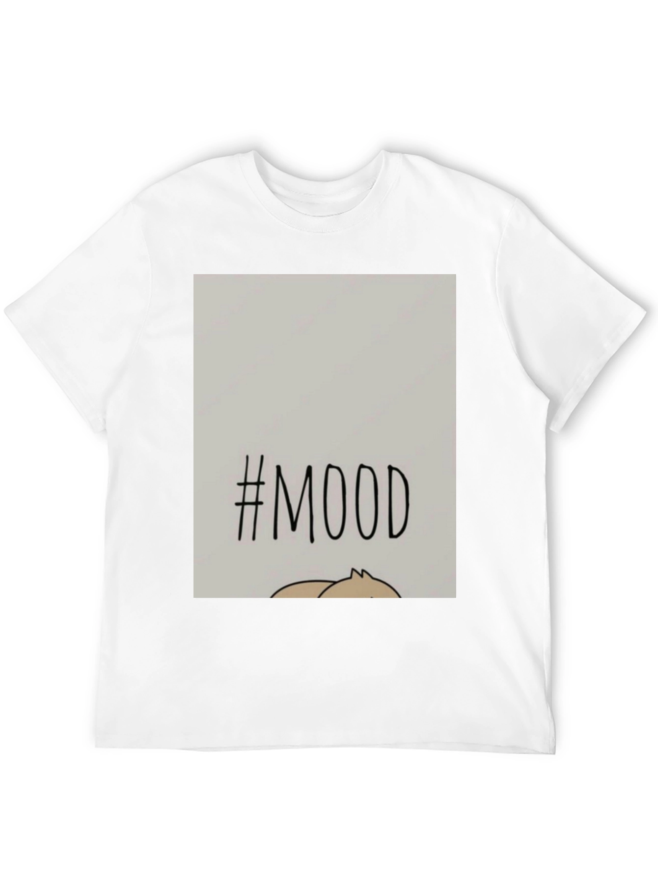 Black #MOOD Graphic Tee - Relaxed Fit, Black Cotton Blend view 12