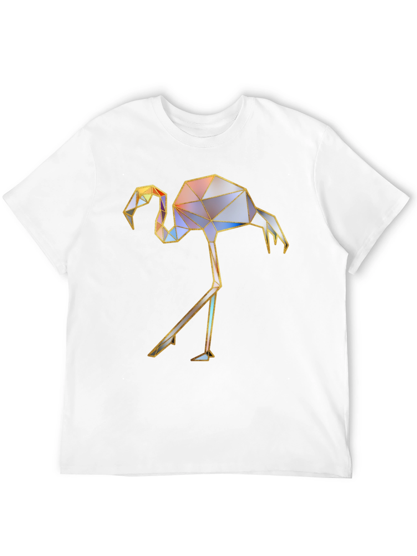 Black Geometric Flamingo Graphic T-Shirt view 12
