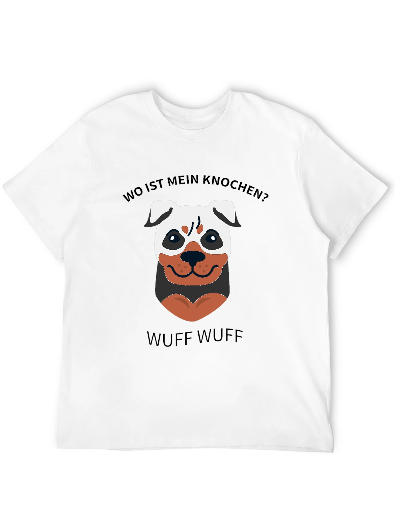 Black Wo Ist Mein Knochen? Funny Dog T-Shirt view 12