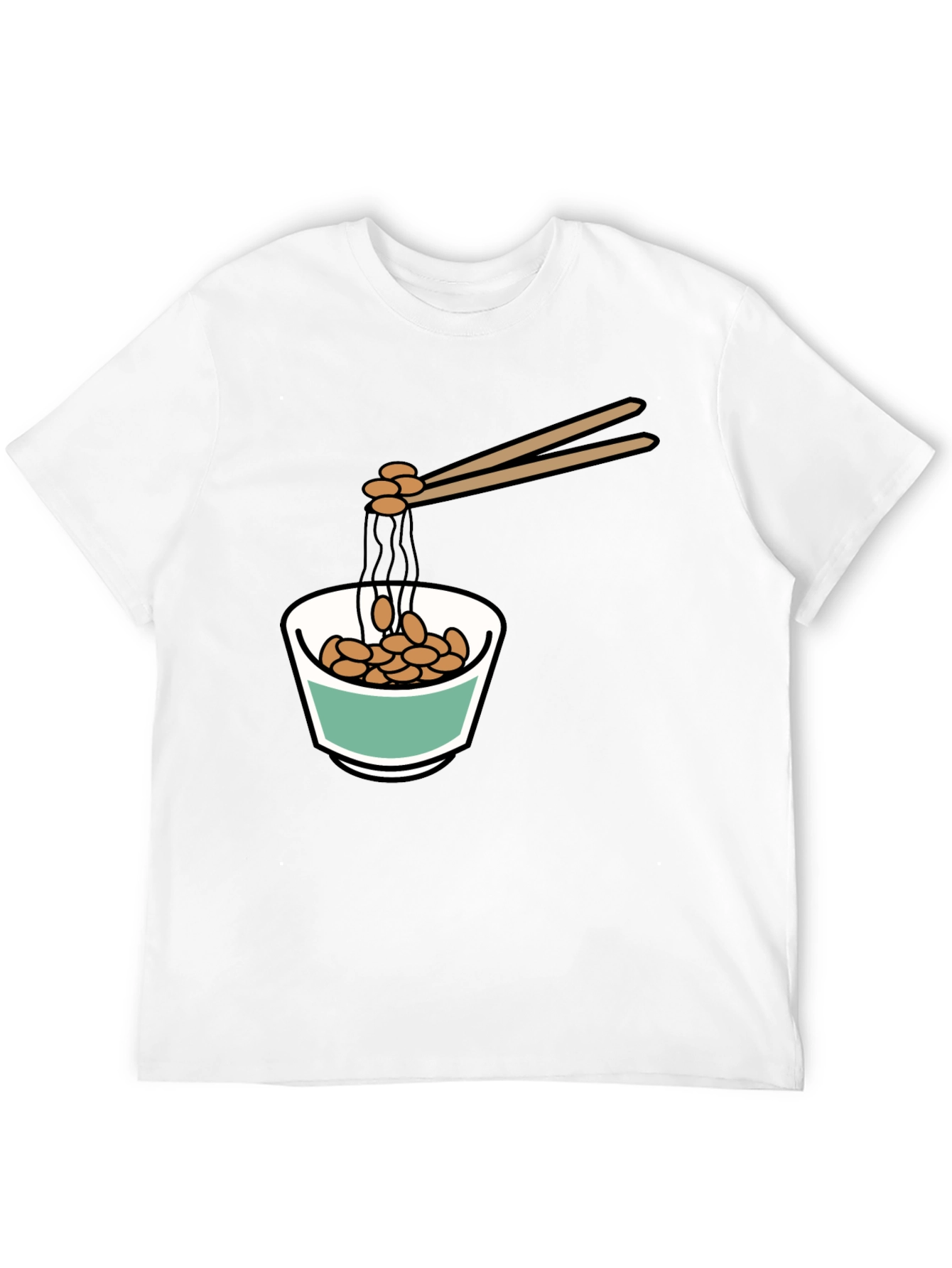 Black Natto Bowl Graphic Tee - Funny Foodie Shirt view 12