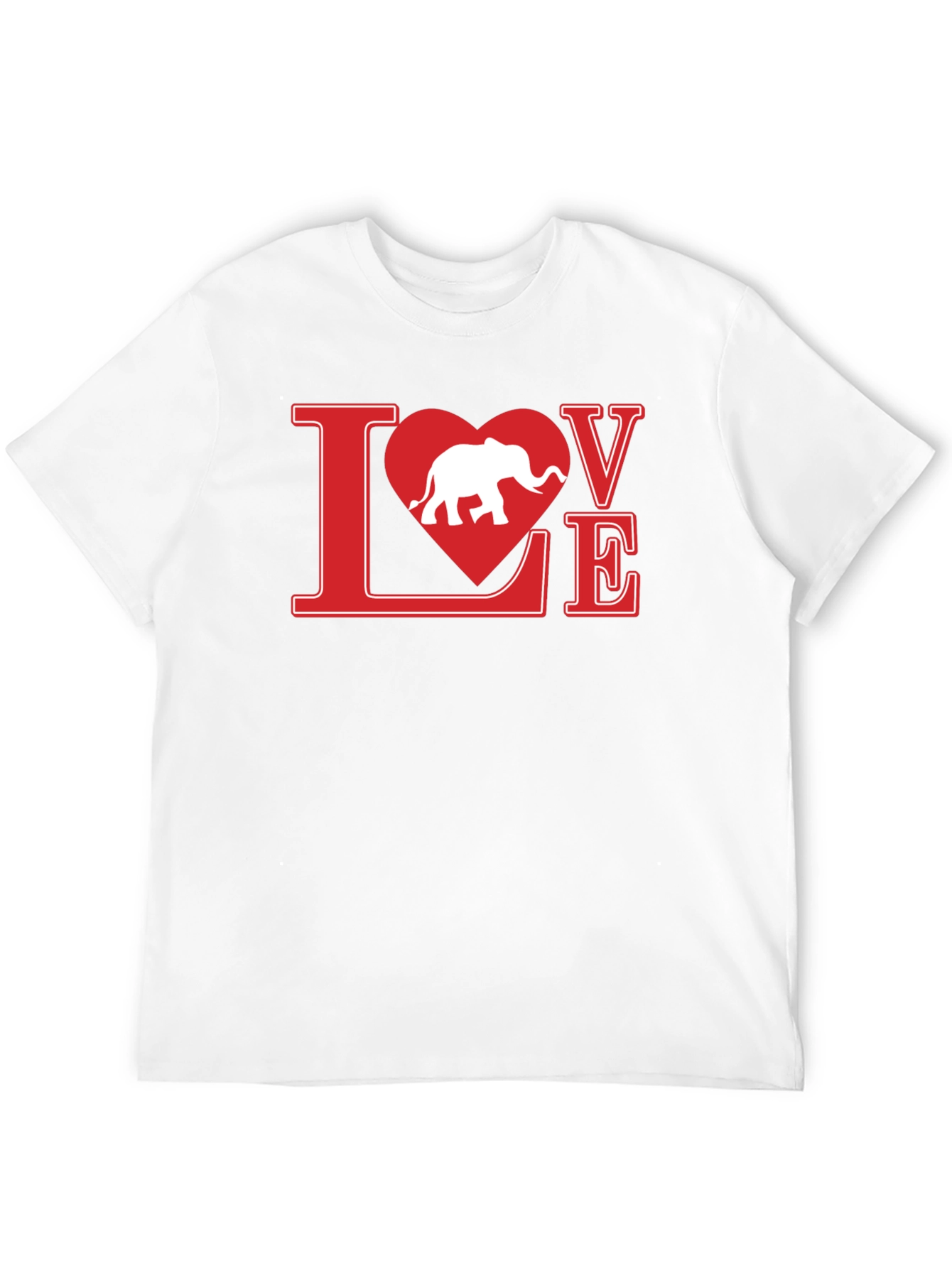 Black Love Elephant Graphic Tee - Black Cotton T-Shirt view 12