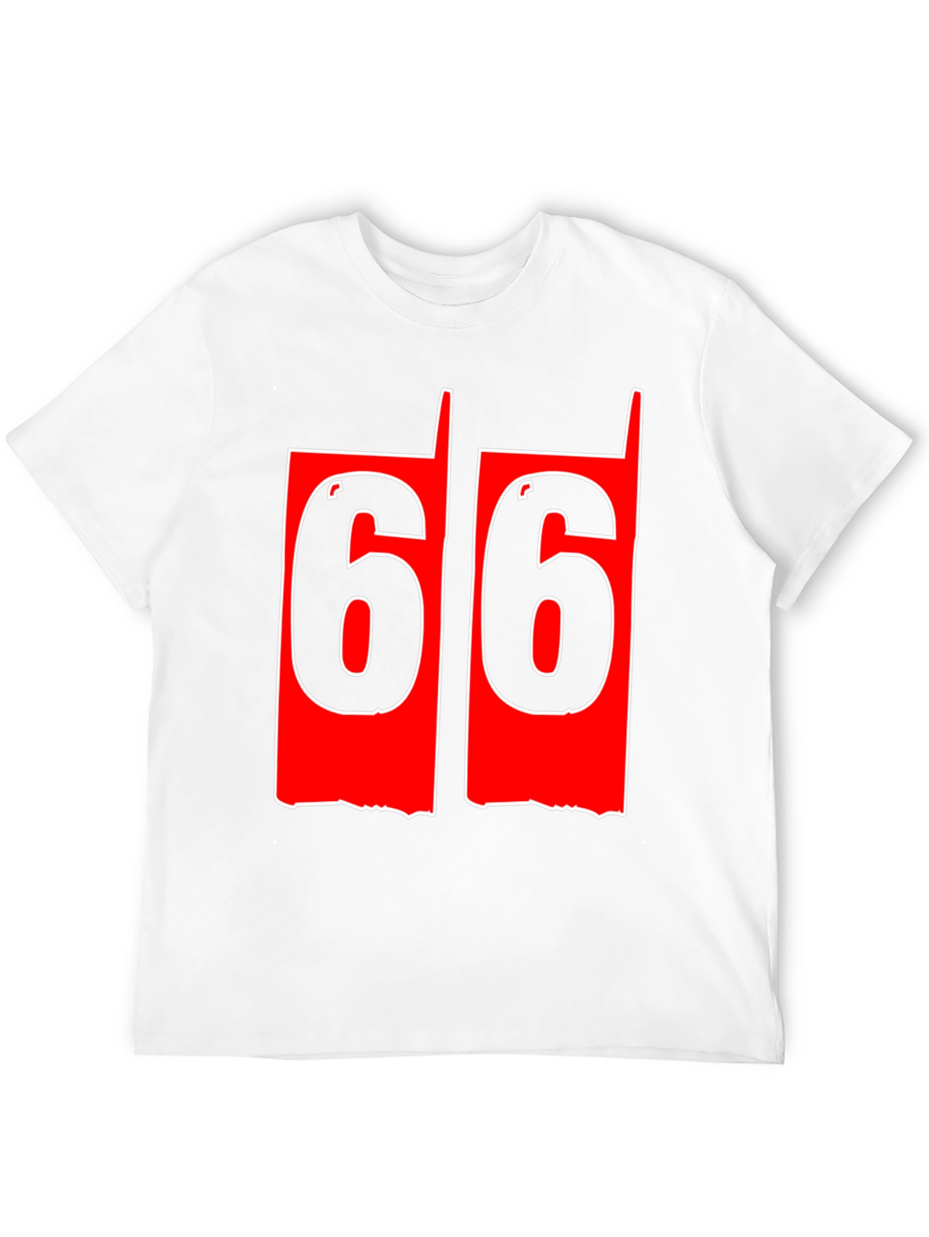 Black Men's 66 Graphic Tee - Bold Number Print view 12
