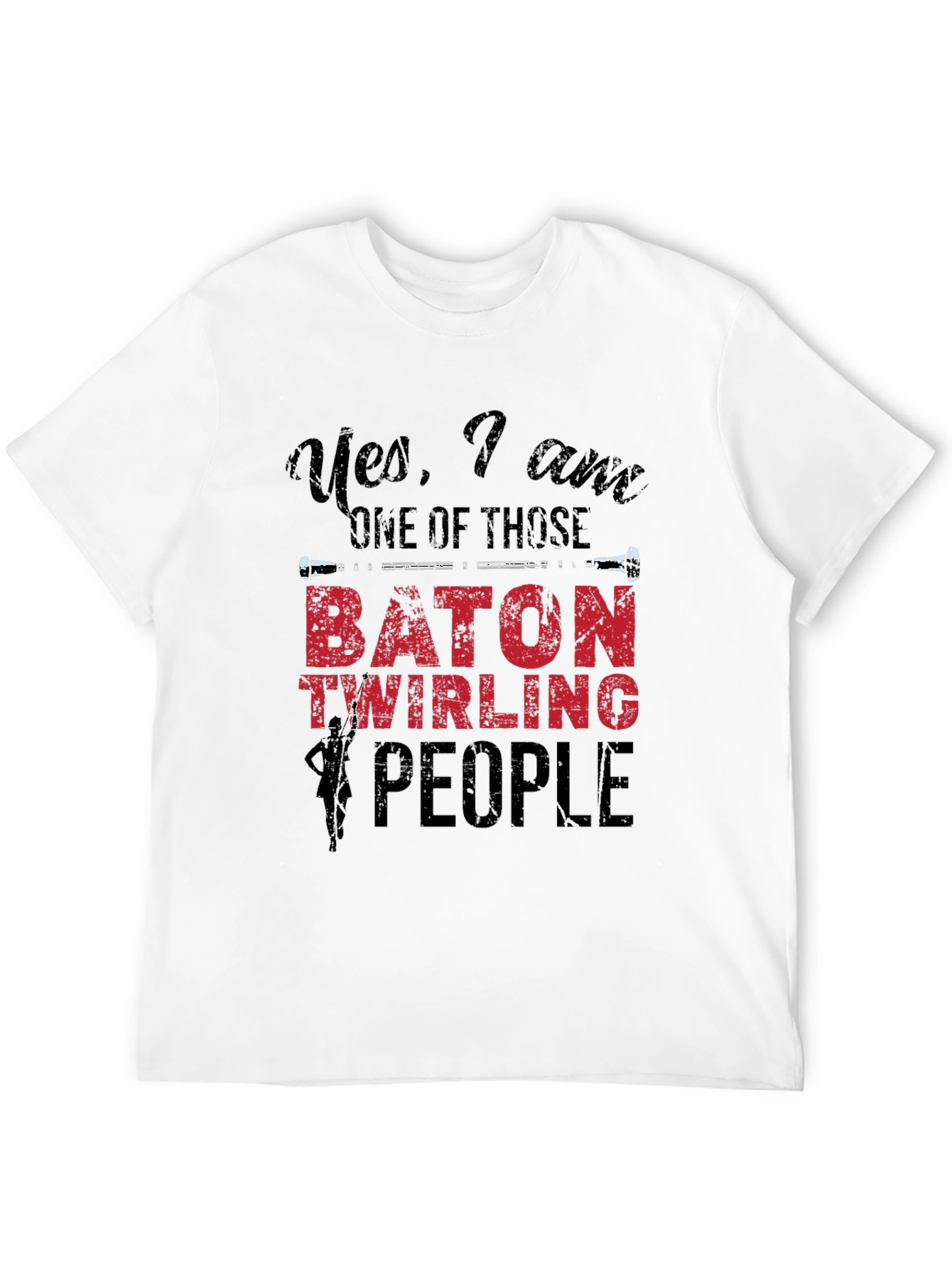 Black Baton Twirling People Graphic Tee view 12