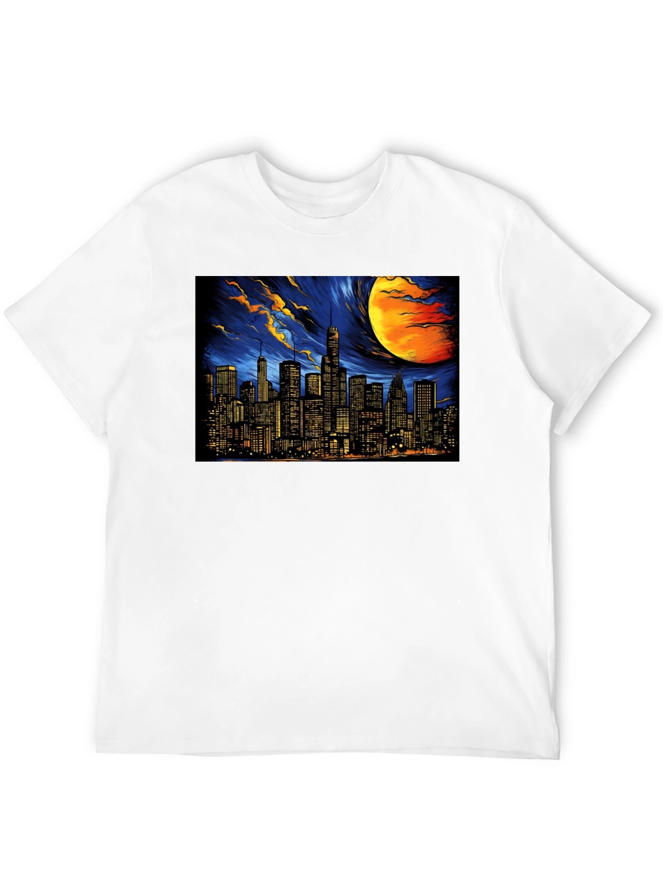 Black Cityscape Graphic Tee - Dark Sky Edition view 12