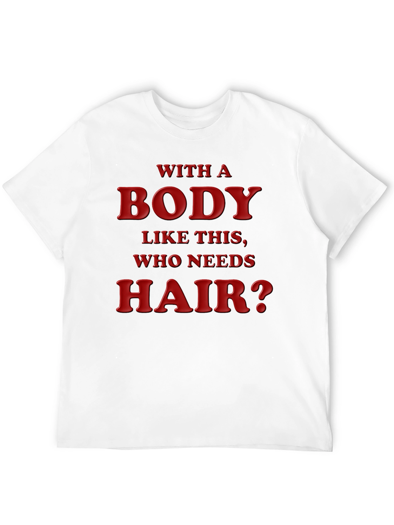 Black Humorous Baldness Acceptance T-Shirt view 12