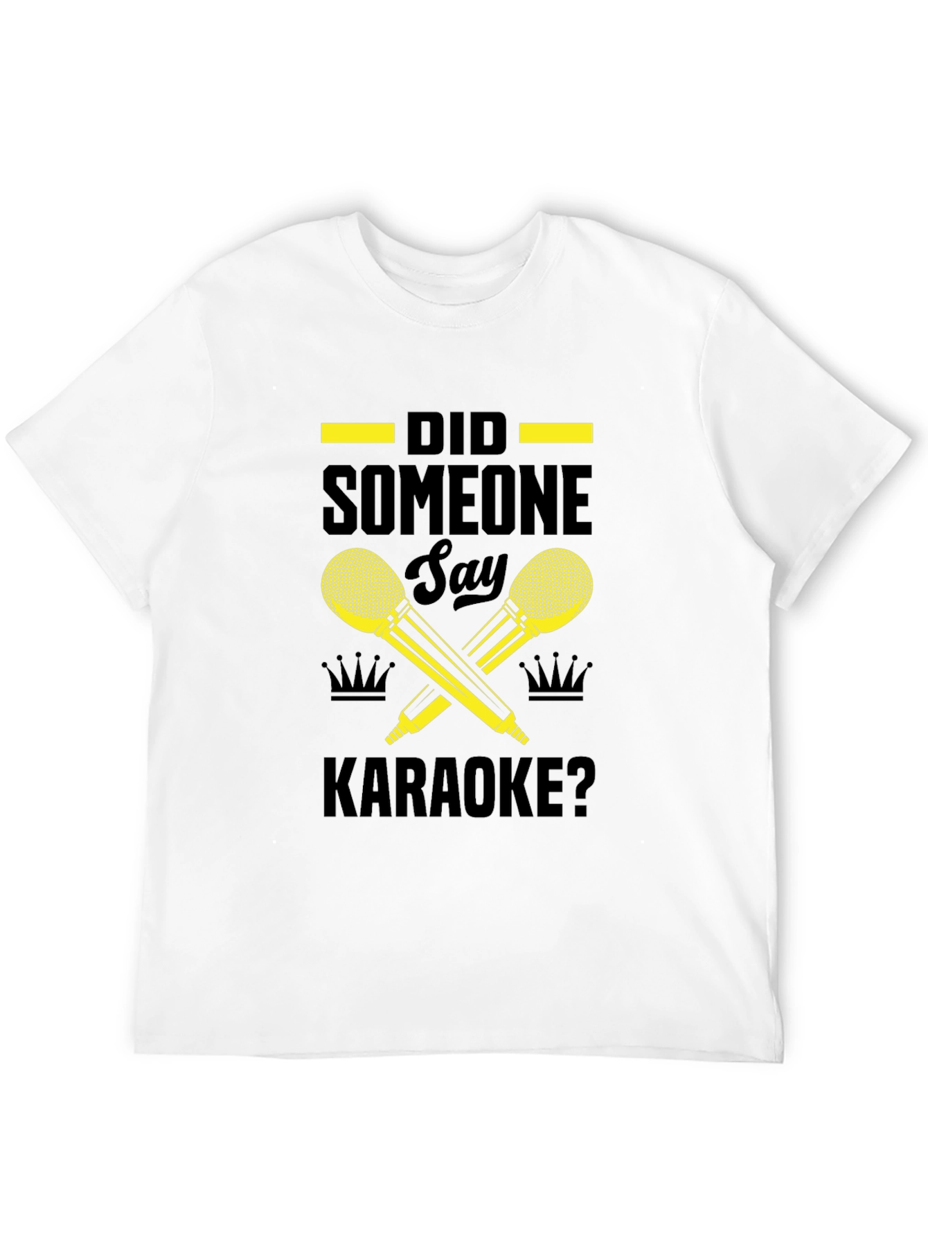 Black Karaoke Microphone Graphic Tee view 12