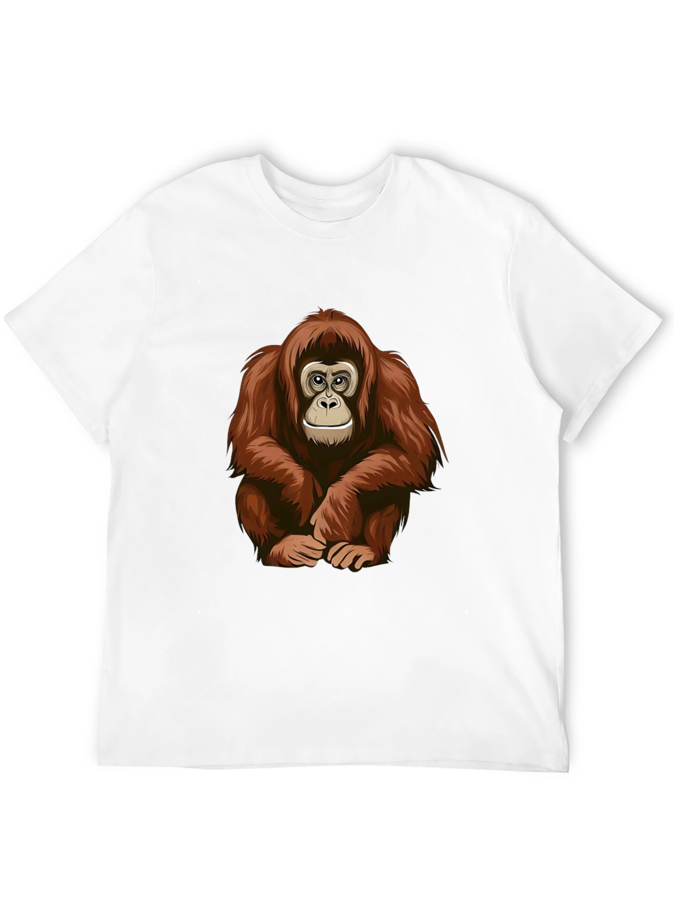 Black Orangutan Graphic T-Shirt - Cool Ape Design Tee view 12