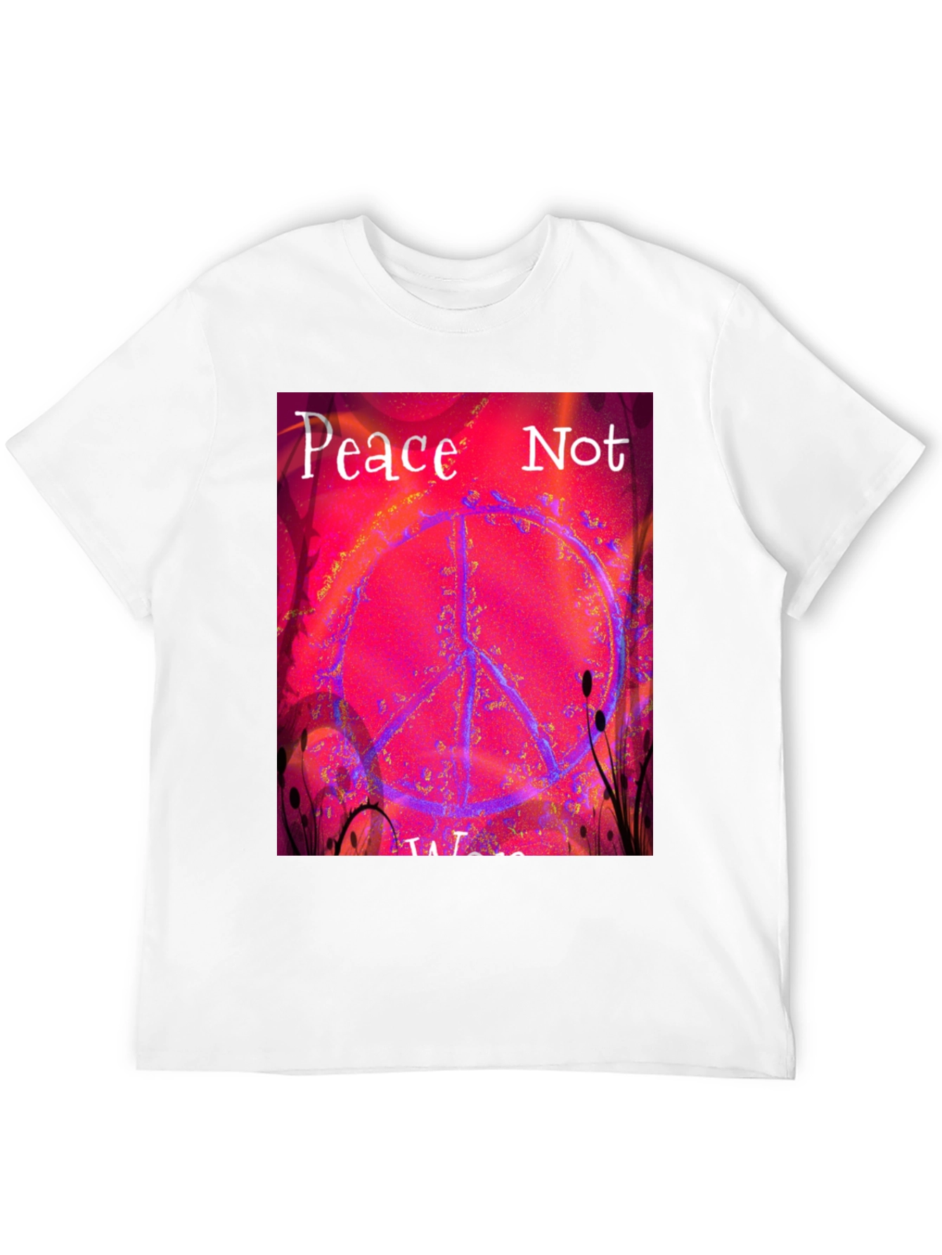 Black Peace Not War Graphic Tee view 12