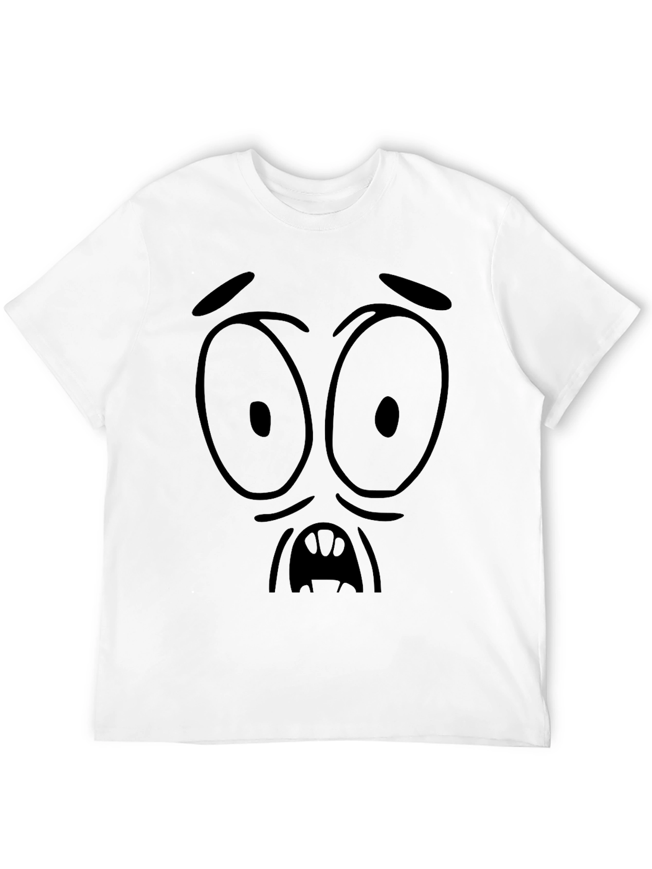 Black Cartoon Expression Black T-Shirt view 12
