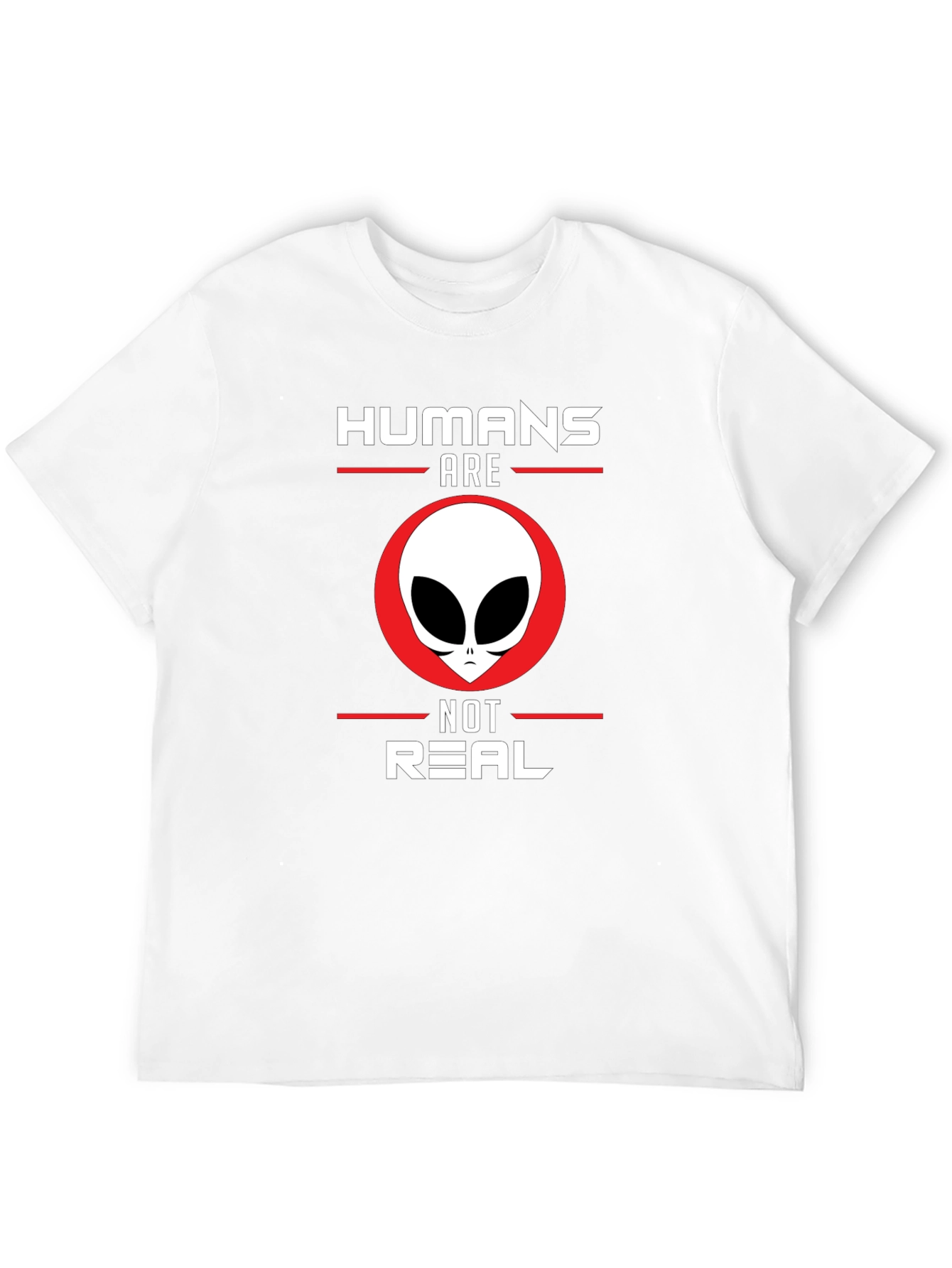 Black Humans Are Not Real Alien Graphic Tee - Black view 12
