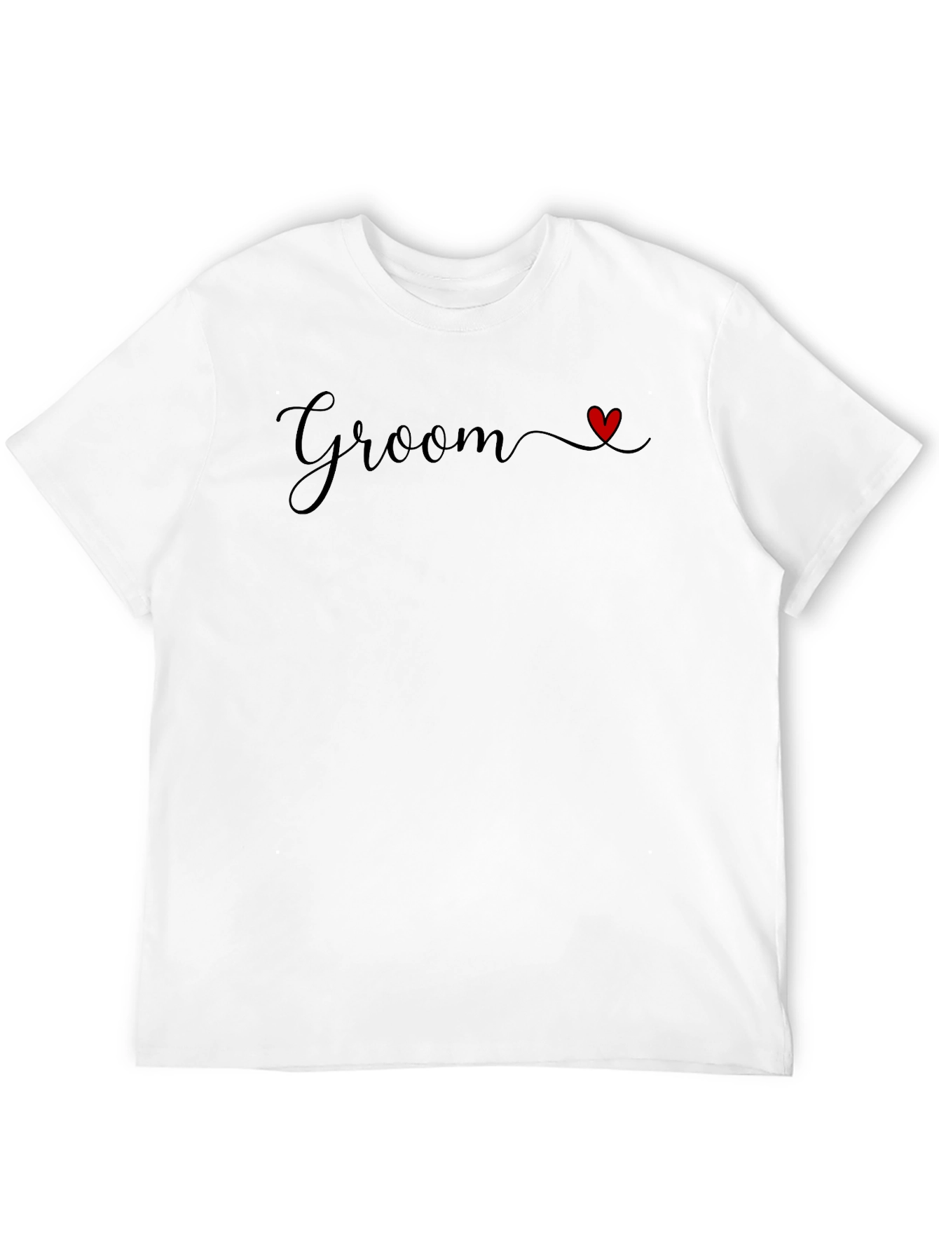 Black Groom Heart Graphic Black T-Shirt view 12