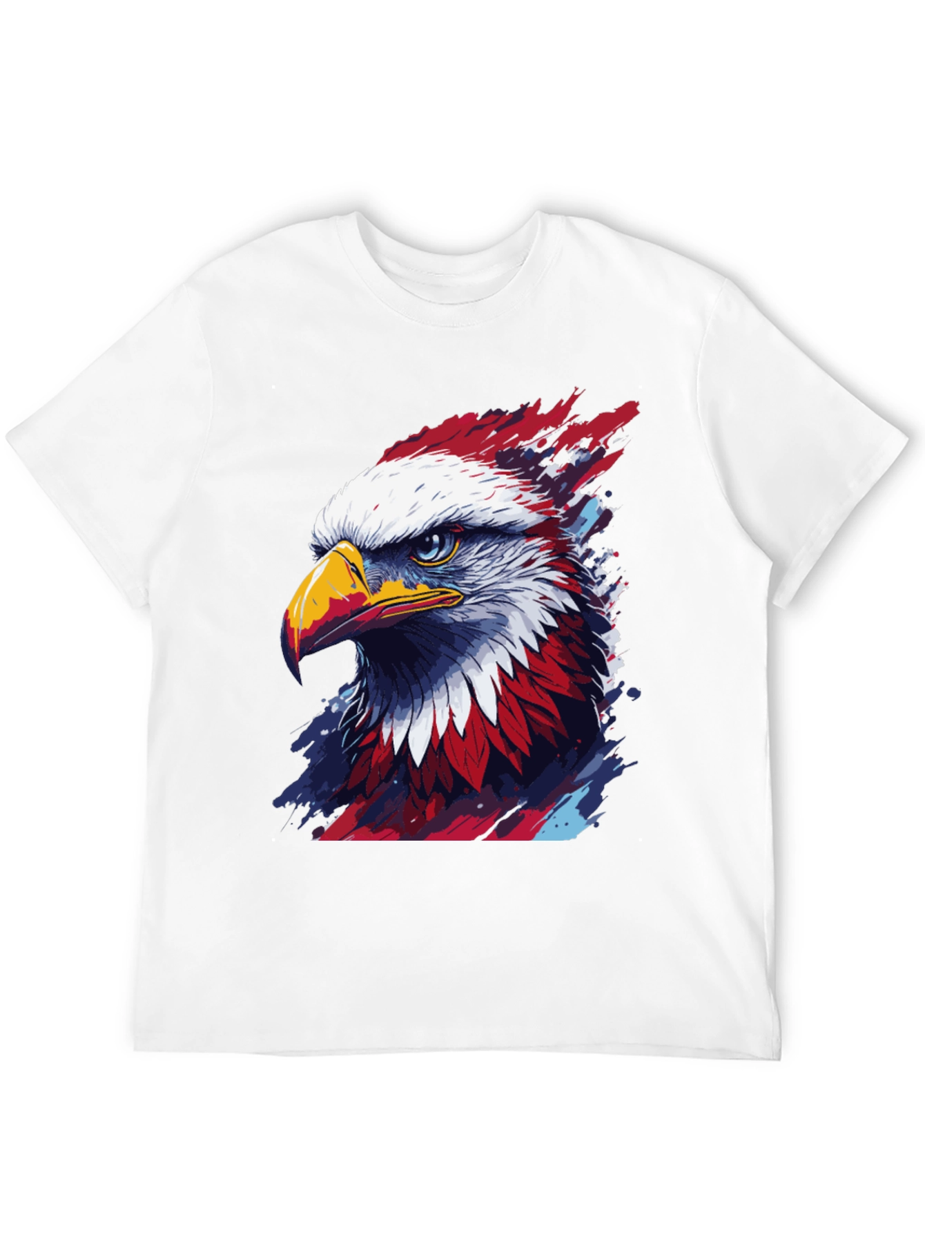 Black Patriotic Eagle Graphic Tee - Men's Black T-Shirt view 12