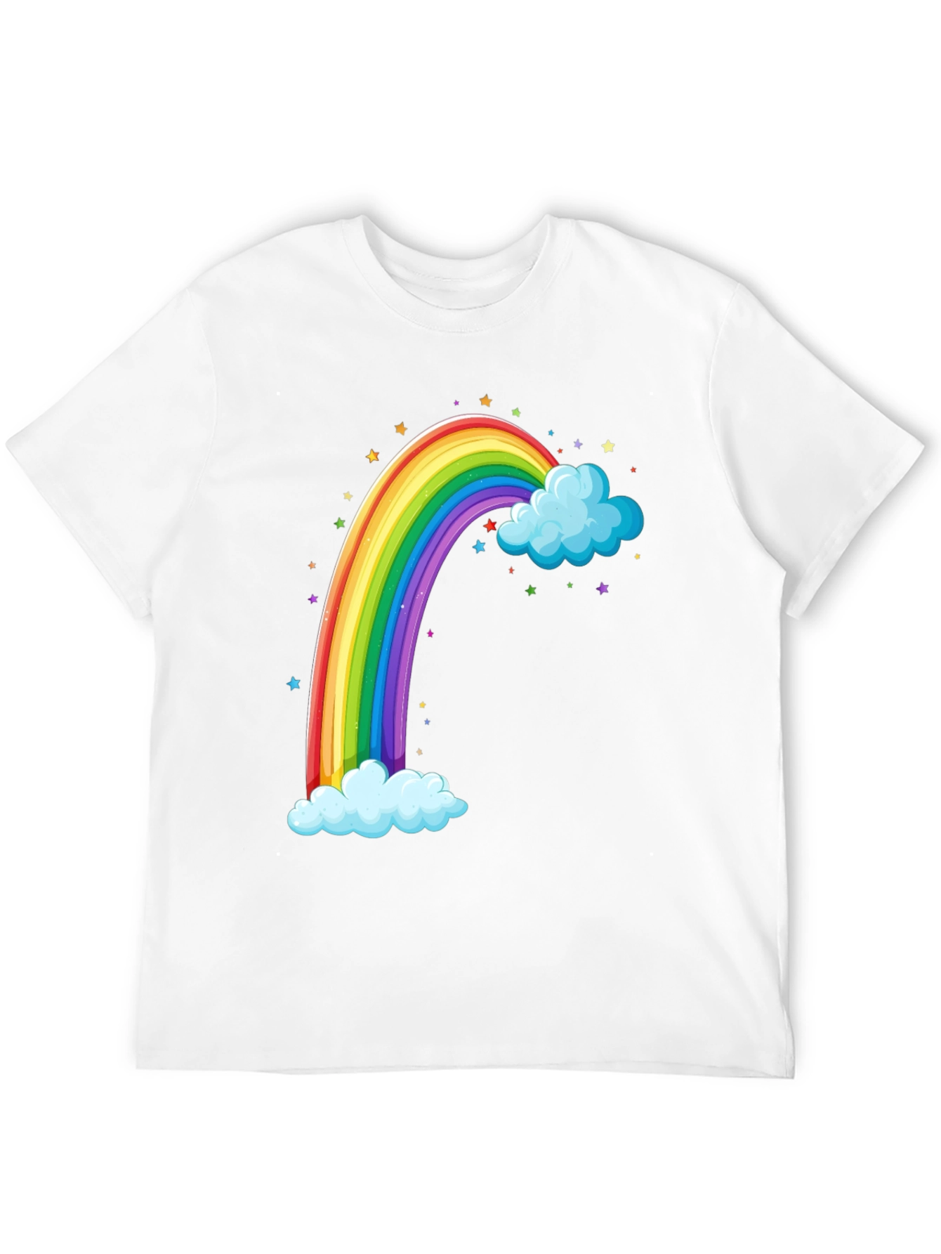 Black Rainbow & Cloud Graphic T-Shirt view 12