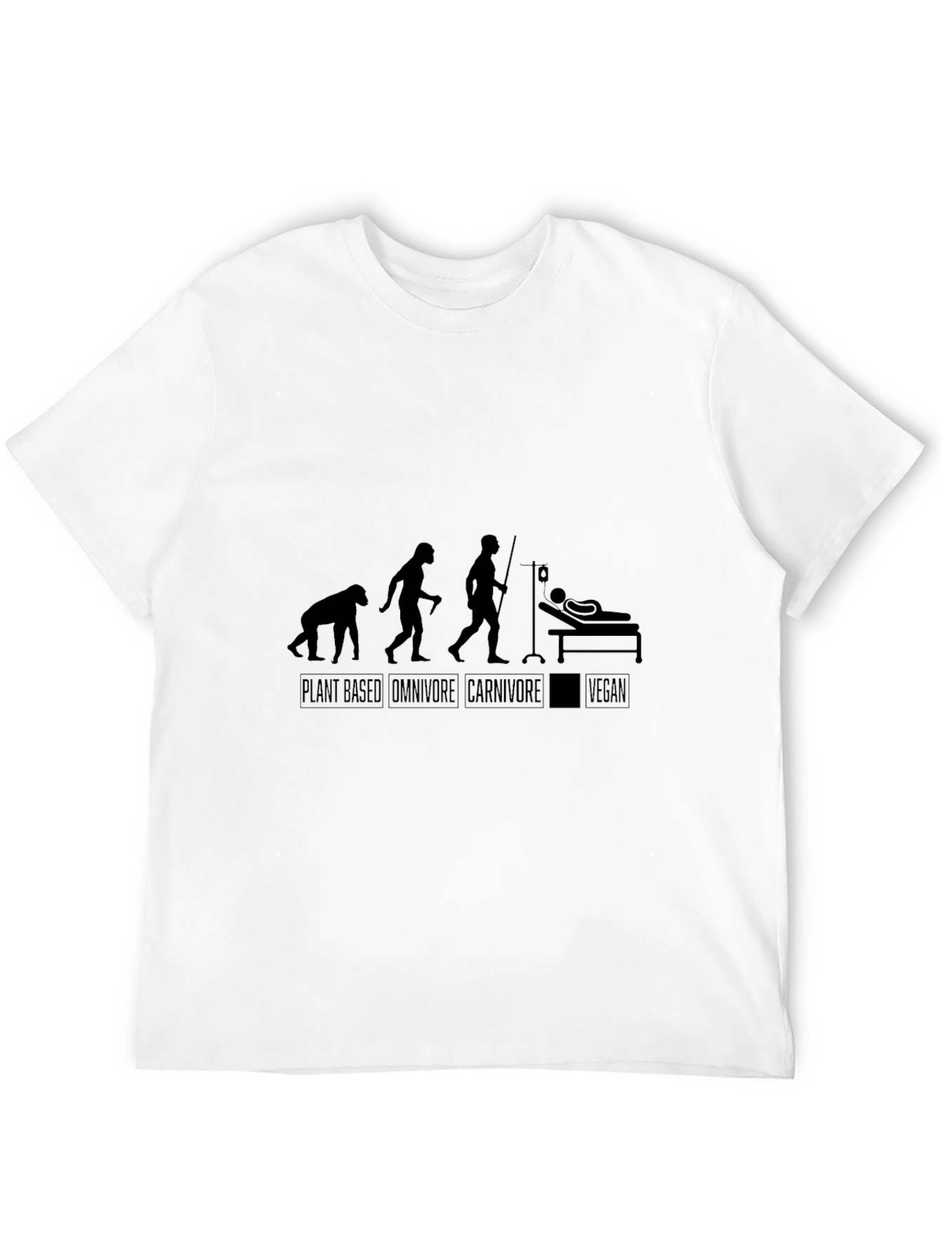 Black Vegan Evolution Black T-Shirt view 12