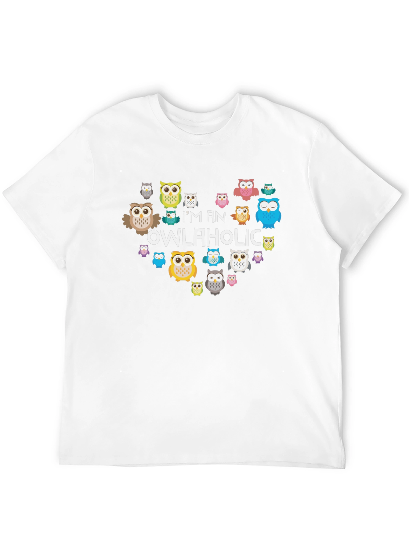 Black Owl Lover T-Shirt - I'm an Owlaholic Graphic Tee view 12