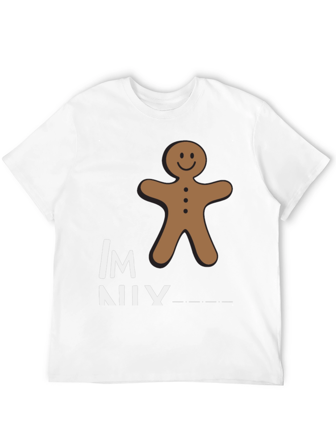 Black Gingerbread Man Funny Graphic T-Shirt view 12