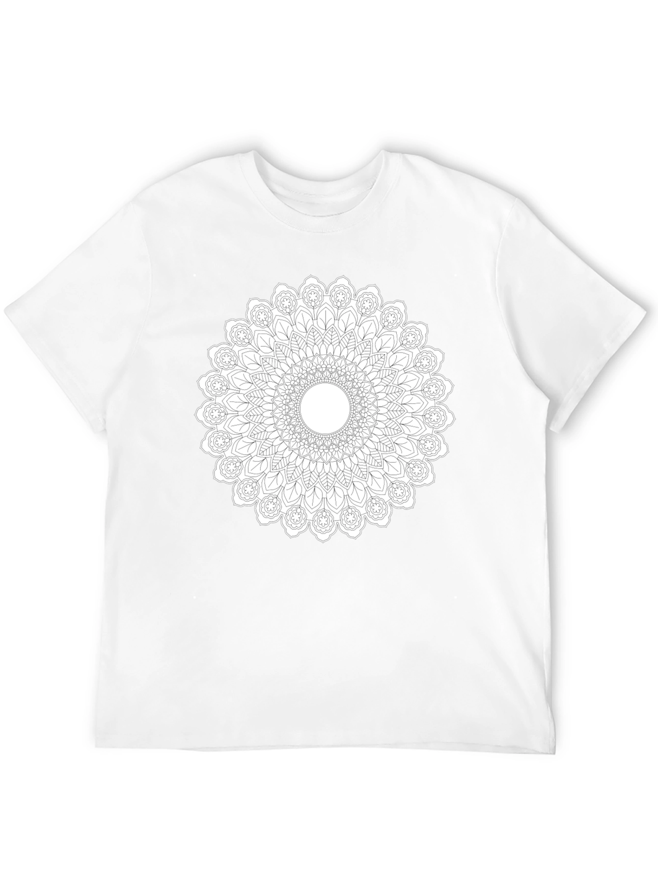Black Mandala Graphic Print Black T-Shirt view 12