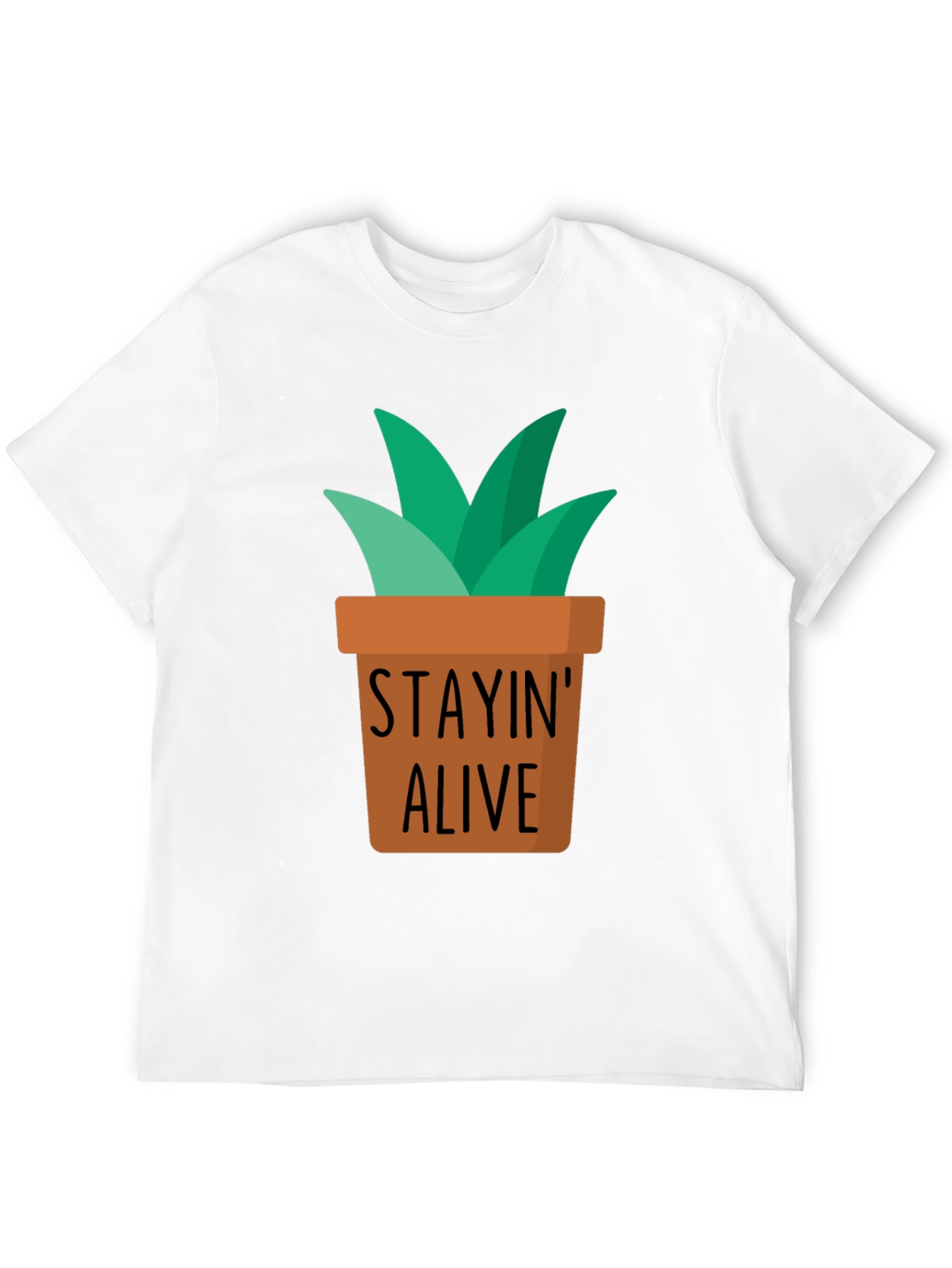 Black Stayin' Alive Plant Graphic T-Shirt view 12