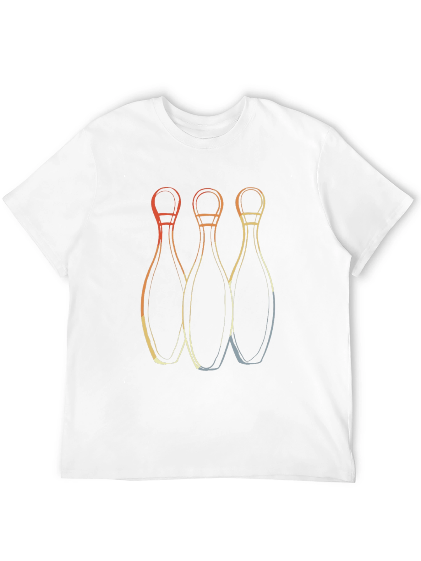 Black Retro Bowling Pins Graphic T-Shirt view 12