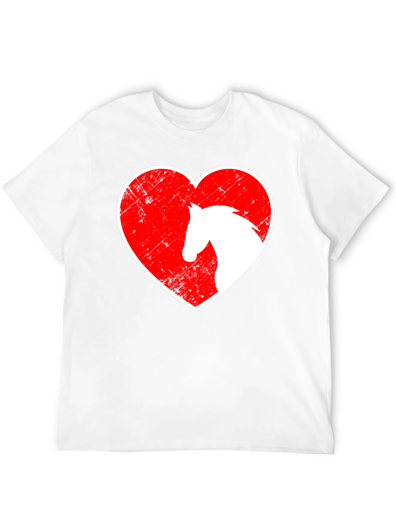 Black Horse Lover Graphic Tee - Heart Horse Shirt view 12