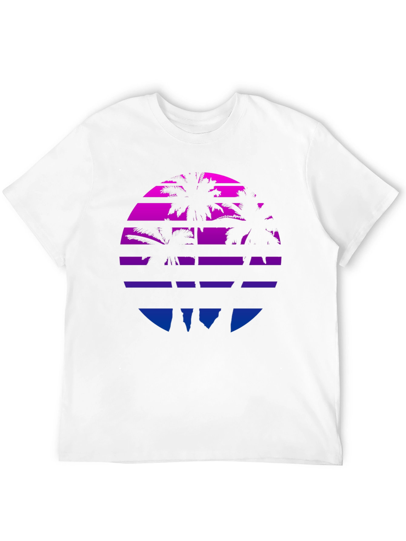 Black Retro Sunset Palm Tree Graphic Tee - Black view 12
